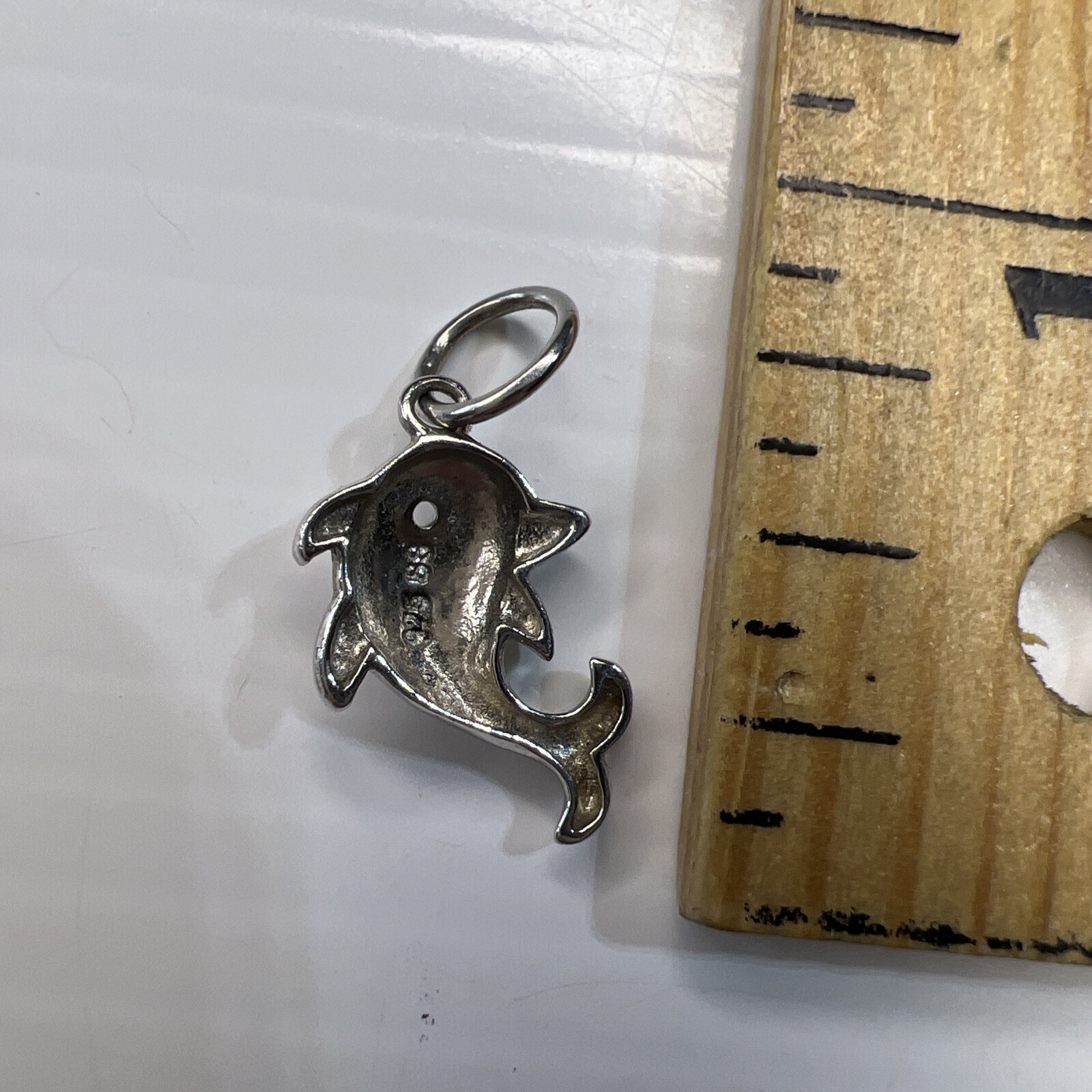 925 Sterling Silver Retro Charm Pendant Cute Cartoon Dolphin Whale Ocean Beach