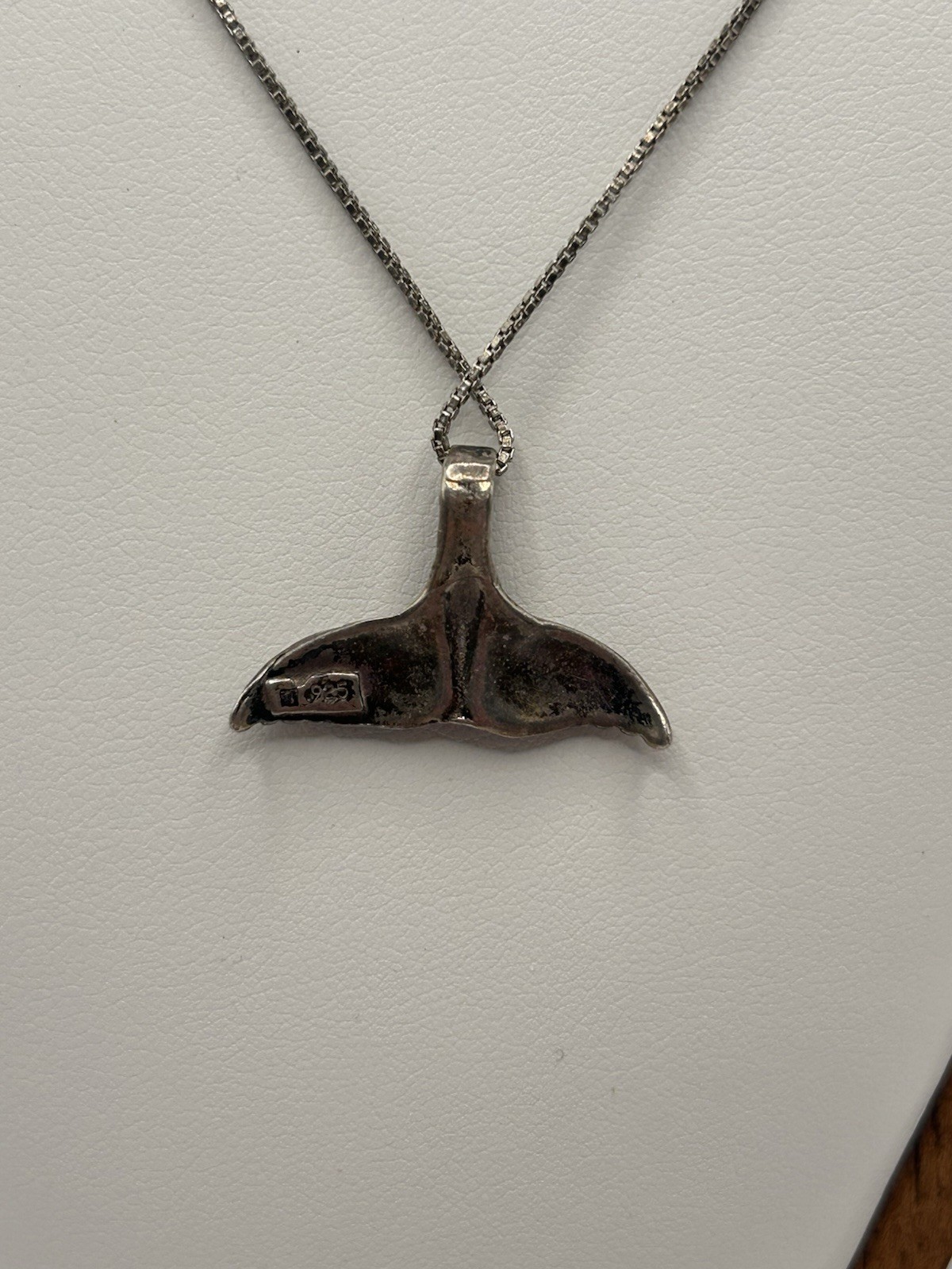 Sterling Silver Necklace Whale Tail 925 Ocean Beach Jewelry