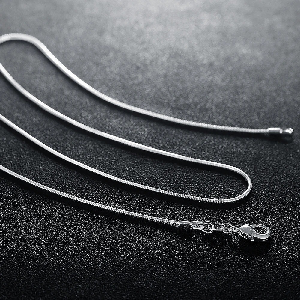 Men&Women’s 925 Sterling Silver Tarnish-Free Italian Snake Chain Necklace 16-24*