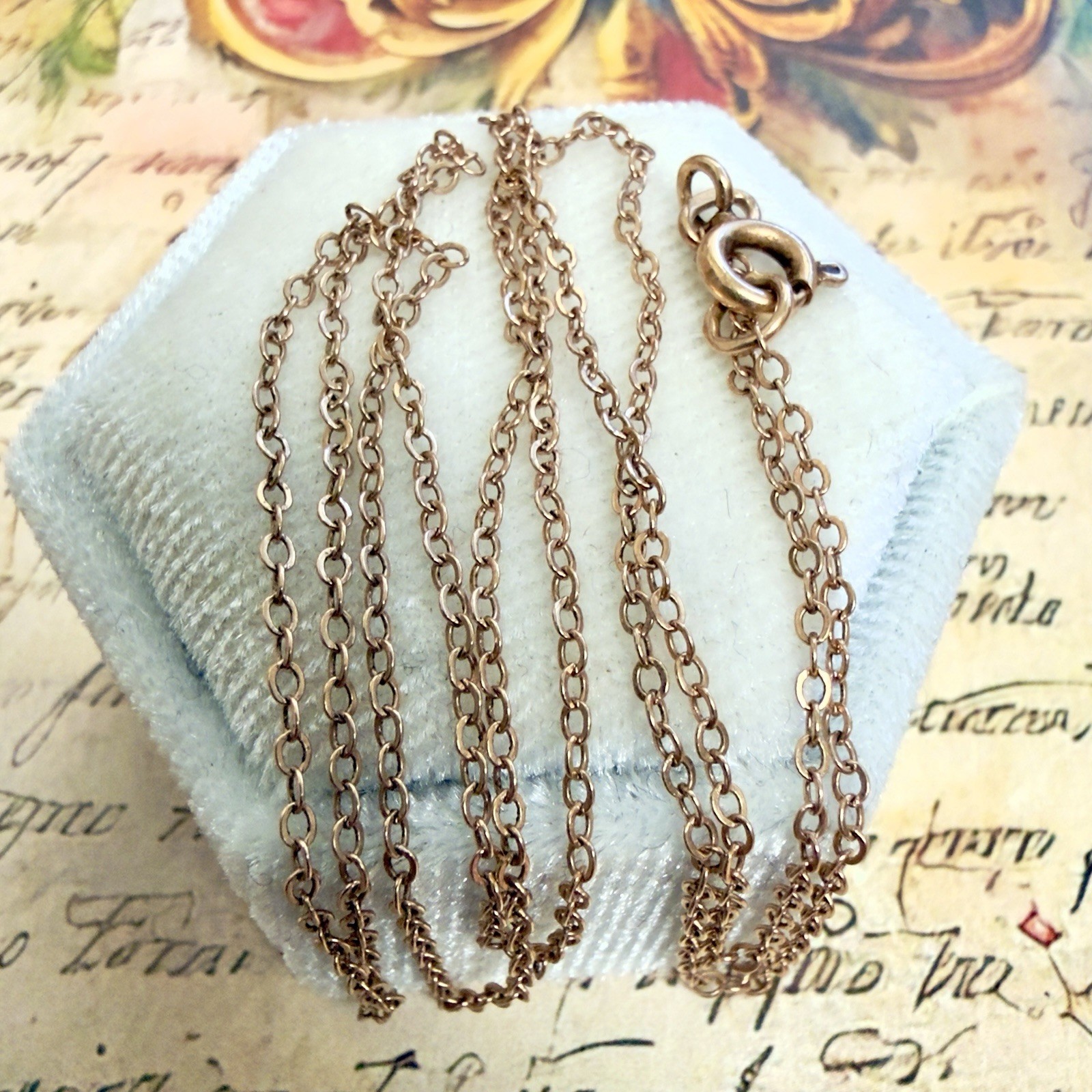 14k 583 Rose Gold Chain Vintage East European USSR Era – 22.5″ – 57 cm- #1981