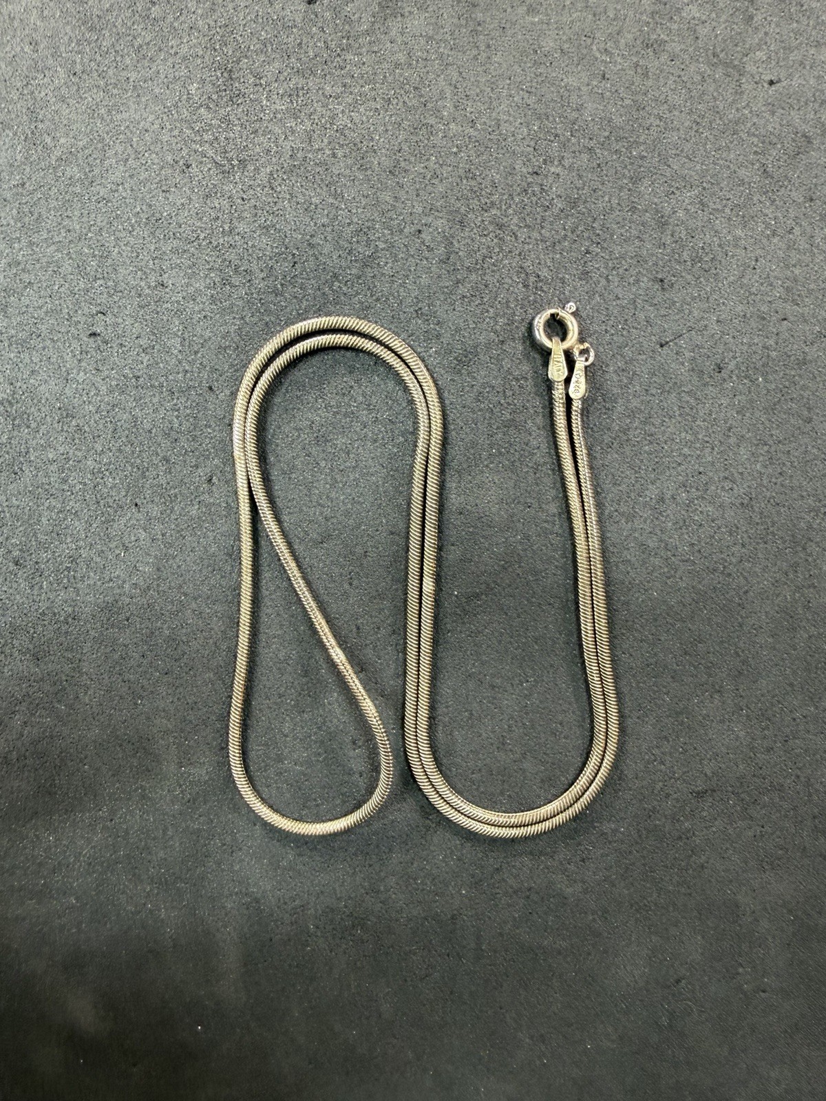 7.6g Vintage Sterling Silver 925 Snake Chain 18” Jewelry lot H