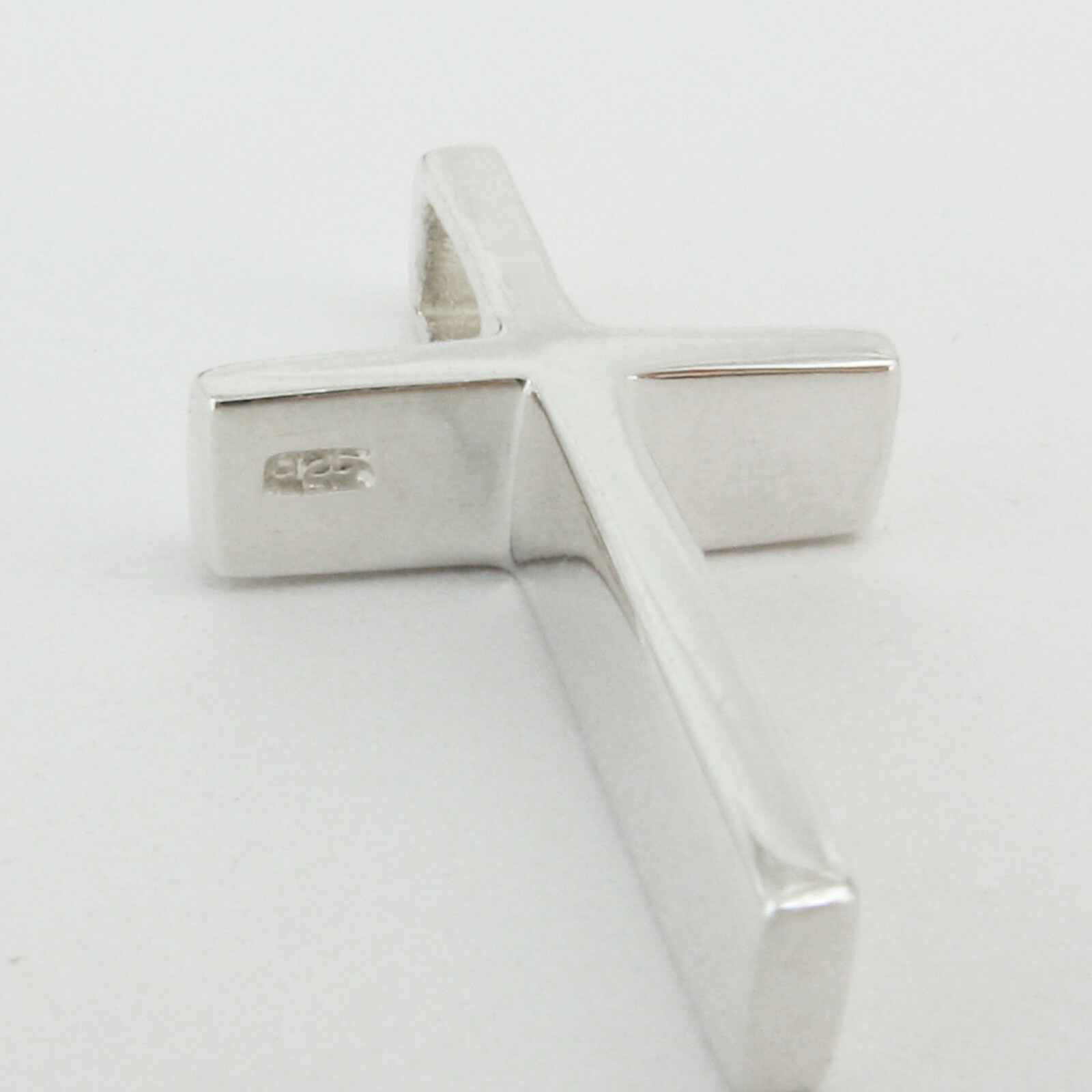 Small Deep Cross Pendant in SOLID ‘925’ Sterling Silver – Choice of Chains, NEW!