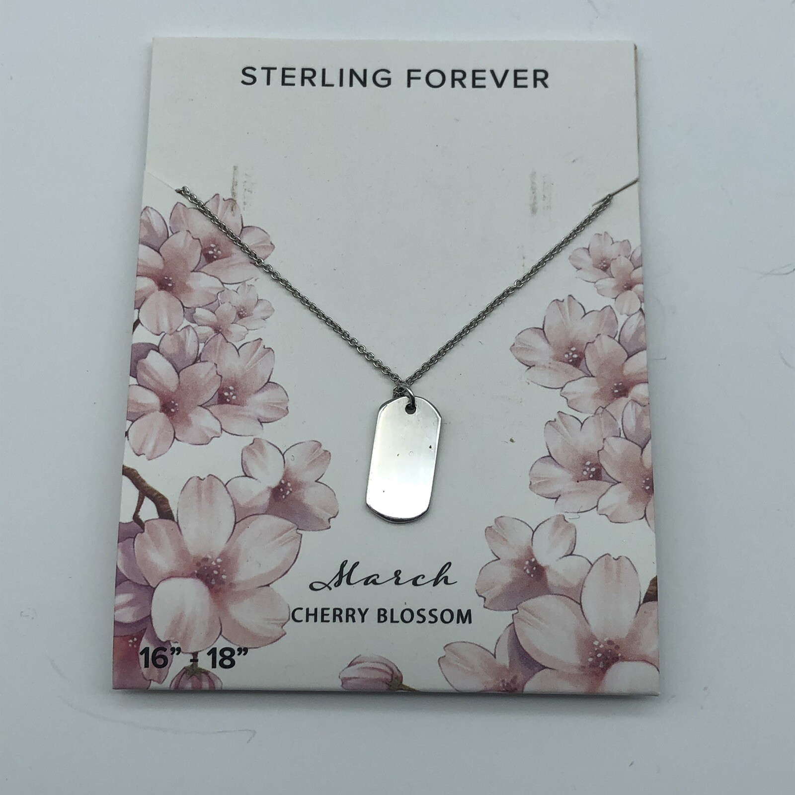Sterling Silver Cherry blossom March Birthday jewelry lot of 2 necklace bracelet