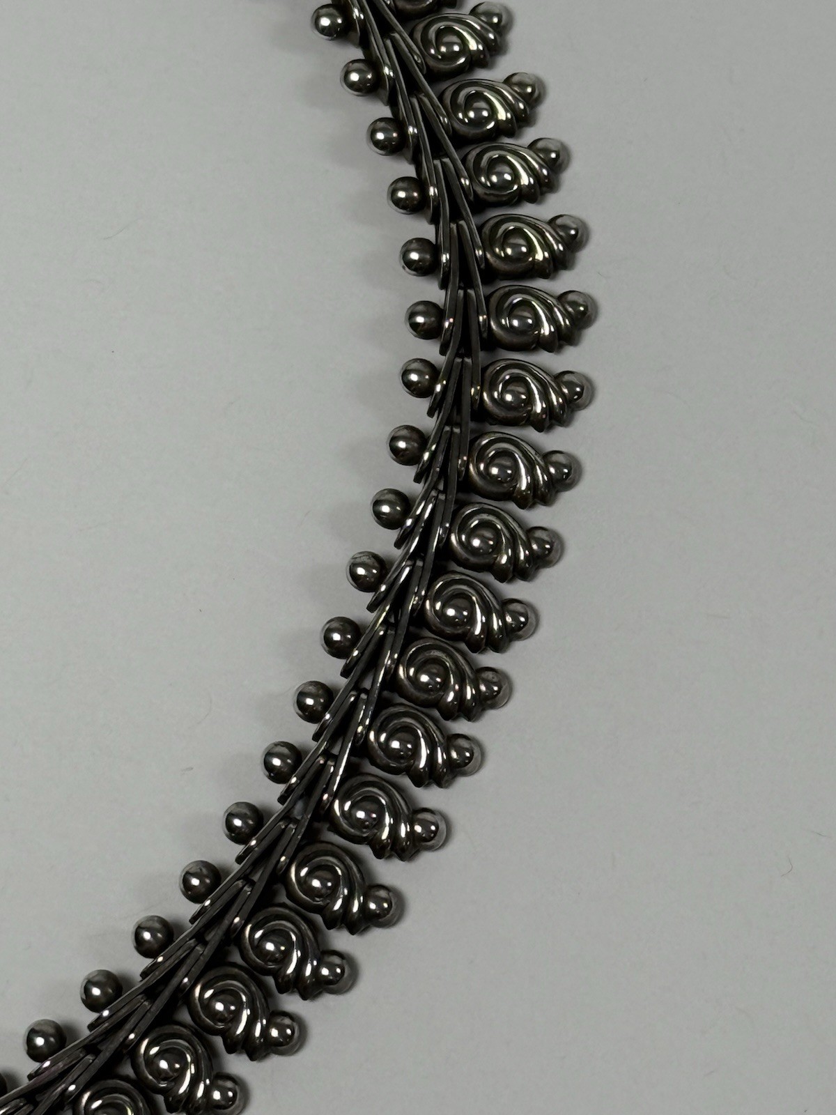 VTG Sterling Silver 17” Necklace Rajasthan India Tribal 15mm Bohemian