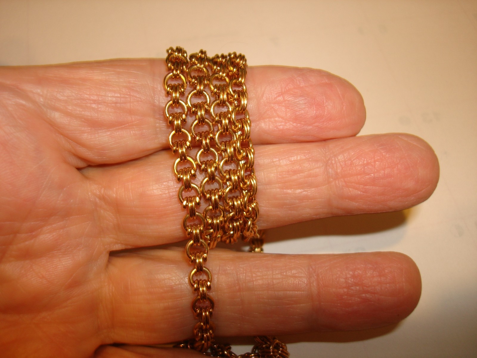 Vtg 18k Yellow Gold France Chain Necklace 23.5″ L / 5.12 mm Wide / 22.6 Grams