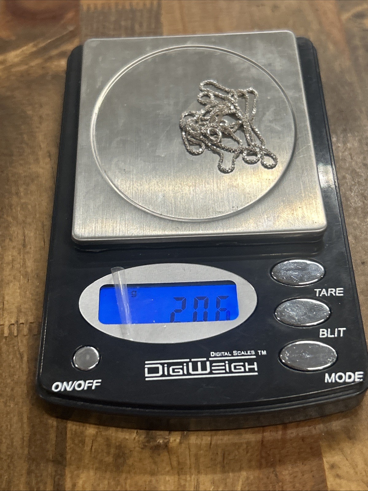 18” Sterling Silver Thin Box Chain 2.06 Grams