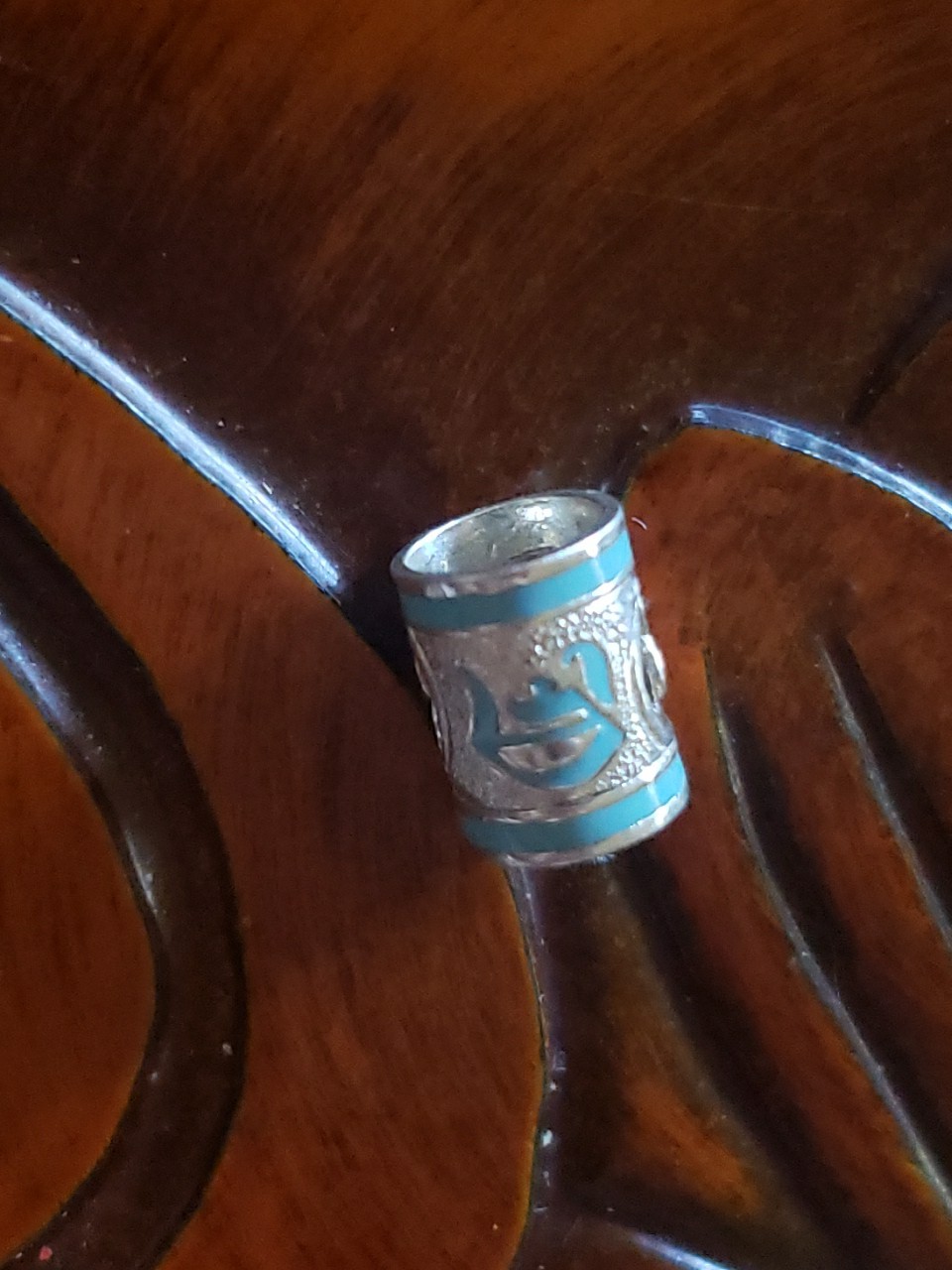 Hawaiian Baby Silver Initial Pendant Enamel 8mm X 6mm Slide Blue Or Pink Letter