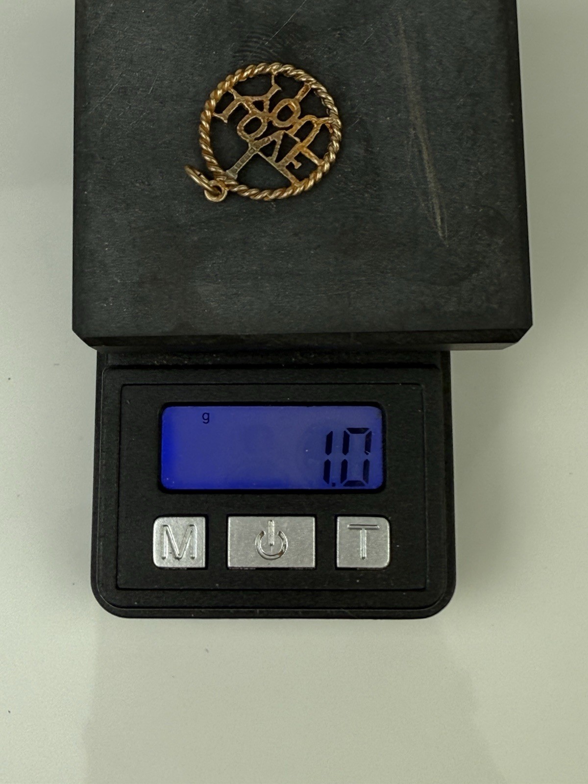 Elizabeth Duke 9ct Gold I Love You Pendant Charm Necklace Original Box