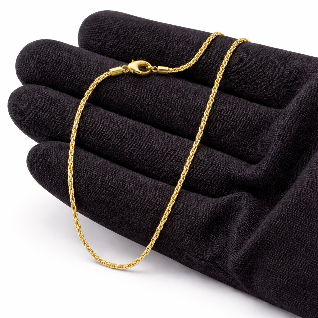 Italian 1/200 14k Yellow Gold Overlay Rope Chain Necklace Bracelet Set Cadena