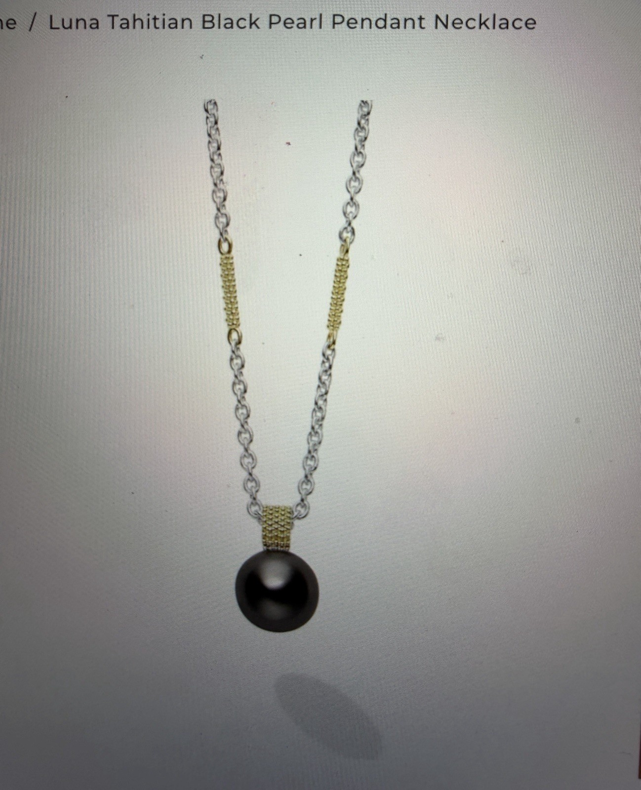 🆕LAGOS LUNA Two-Tone TAHITIAN BLACK PEARL Pendant Necklace
