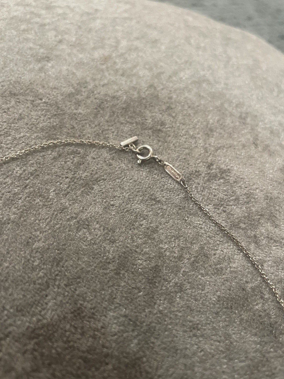 Tiffany & Co. Small T Smile Pendant Necklace Sterling Silver 16–18″