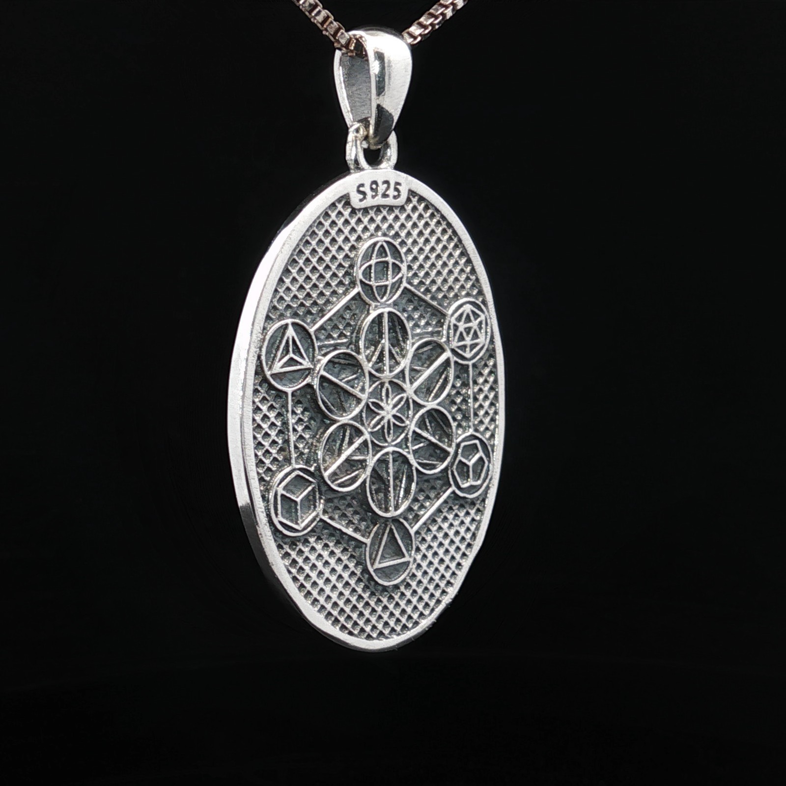 Sterling Silver Archangel Metatron Pendant Necklace