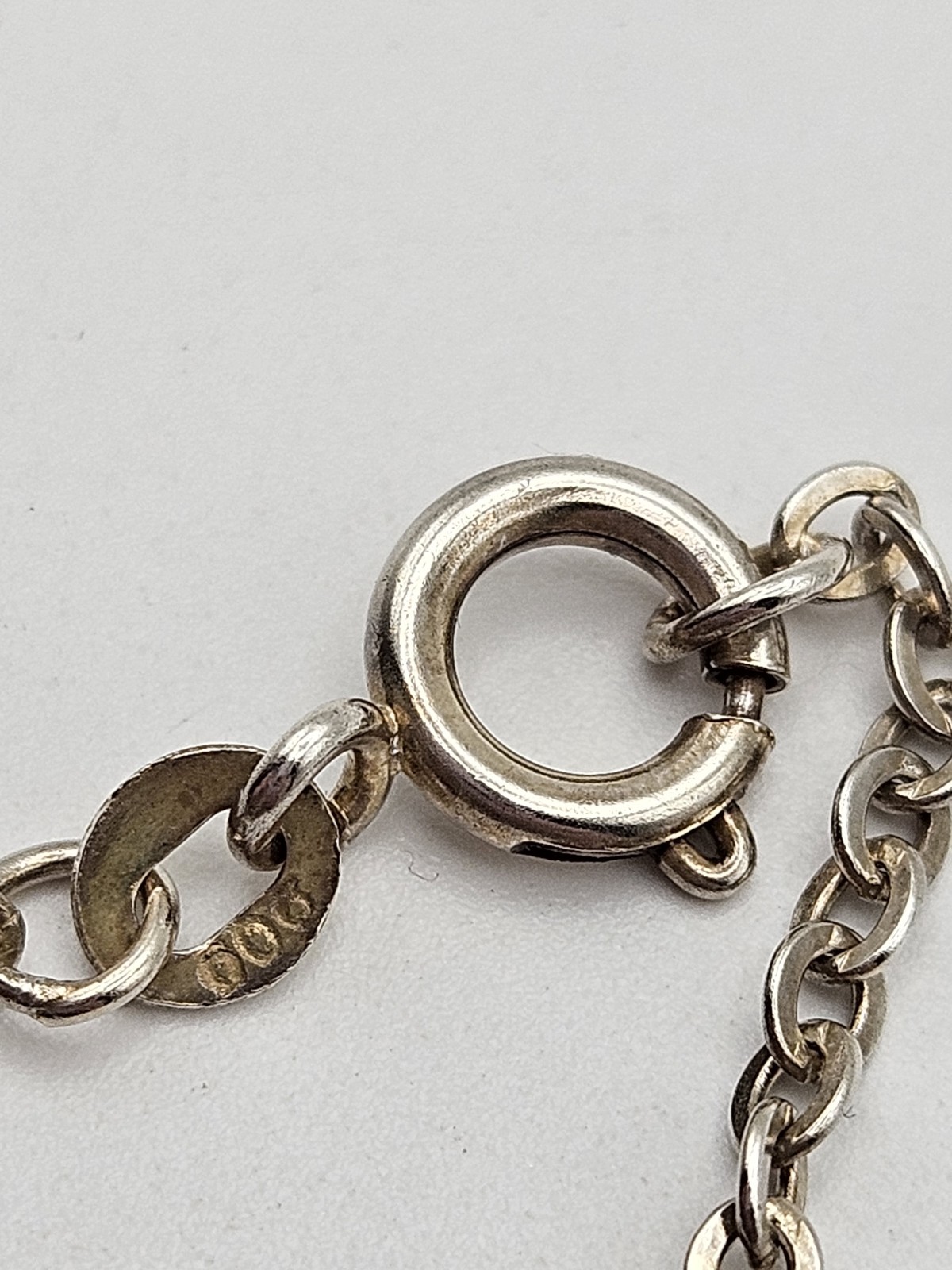 900 Unique Link Sterling Silver 22in Necklace Bar And Cable Link