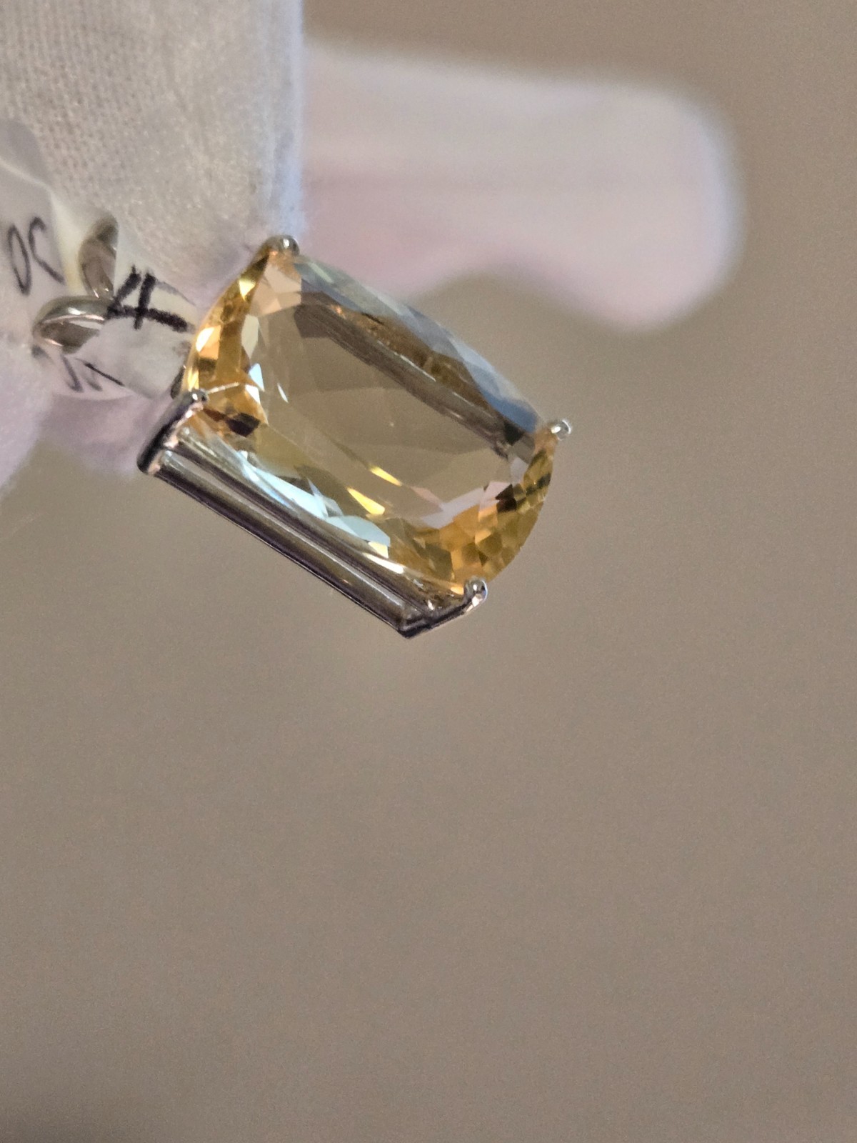 EXCELLENT CITRINE PENDANT 6.90CT NATURAL GLOWING/GREAT SATURATION/COLOR/LUSTER!