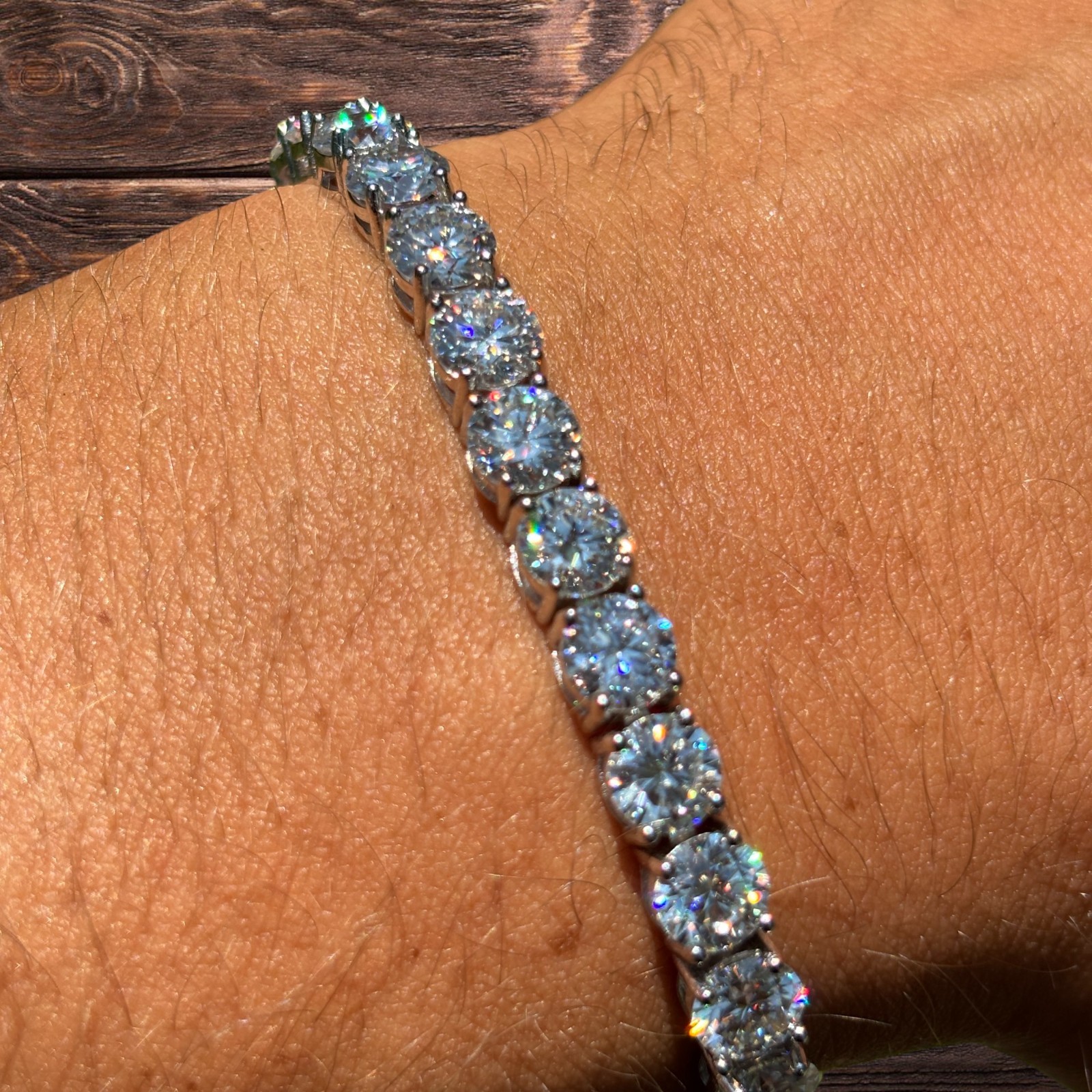 6mm Tennis Bracelet – Moissanite Or CZ – 925 Silver or 14k Gold/Rose Vermeil