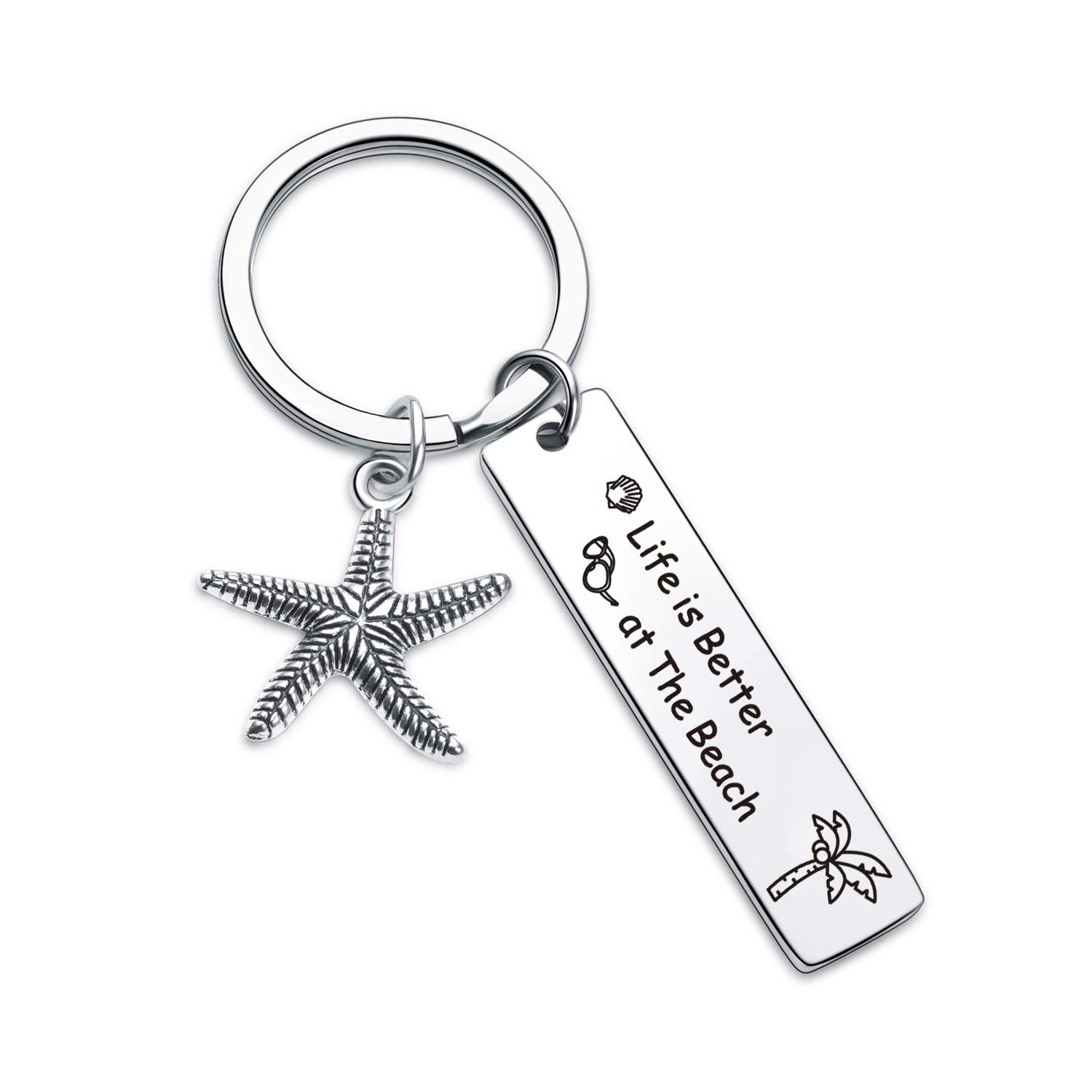 Starfish Beach Keychain for Women – Modern, Customizable, Adults Gift
