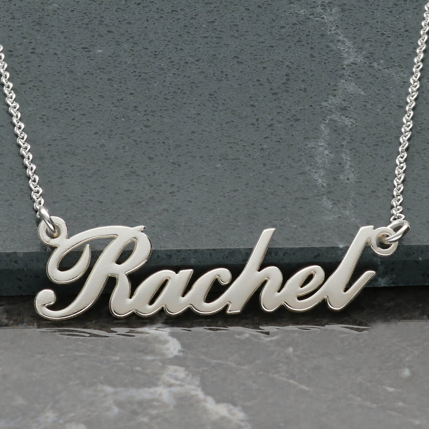 925 Sterling Silver Personalised any Name Necklace on 16″ inch Chain Gift Box