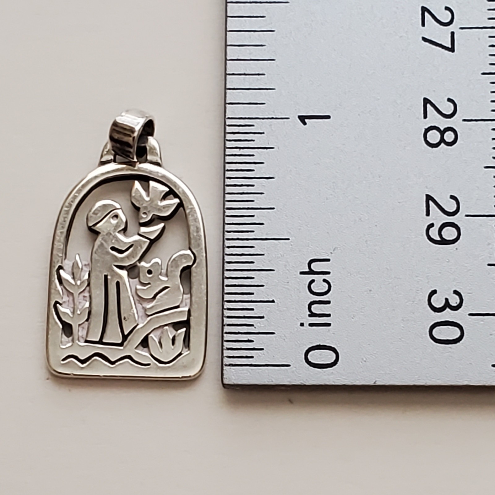 Retired James Avery St. Francis Loves The Animals Sterling Silver Pendant