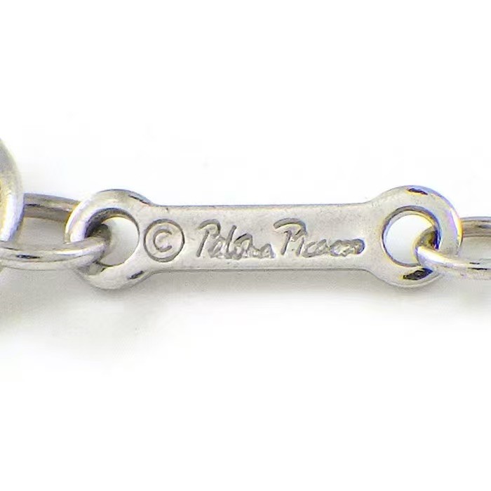Tiffany & Co Paloma Picasso Diamond 18K White Gold Pendant Necklace
