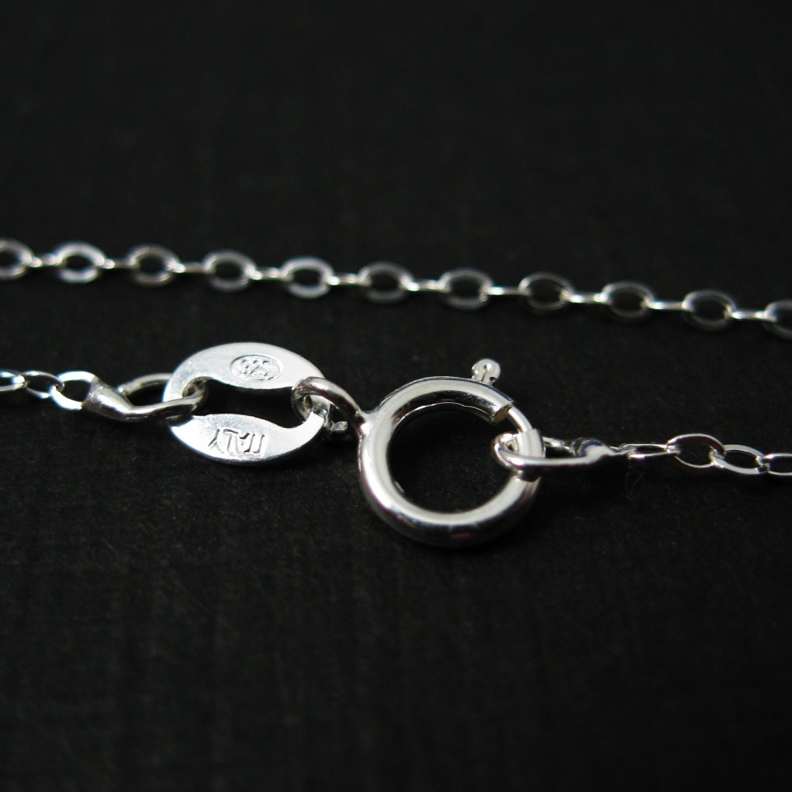 925 Sterling Silver Chain-Cable Flat Oval- Fine Silver Chain- All Sizes