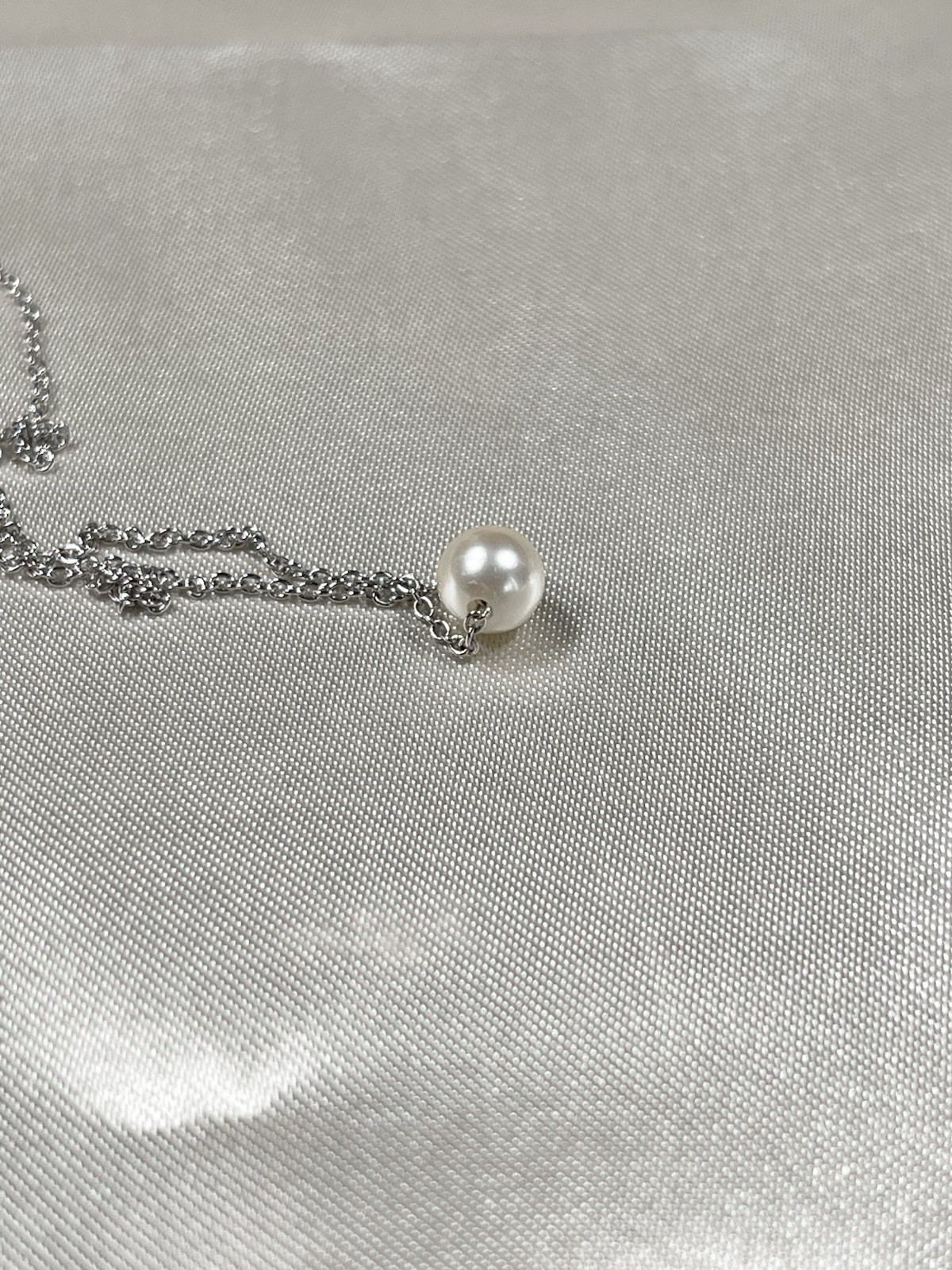 Authentic TASAKI 6mm Akoya Pearl Necklace Silver Chain Japan Minimalist