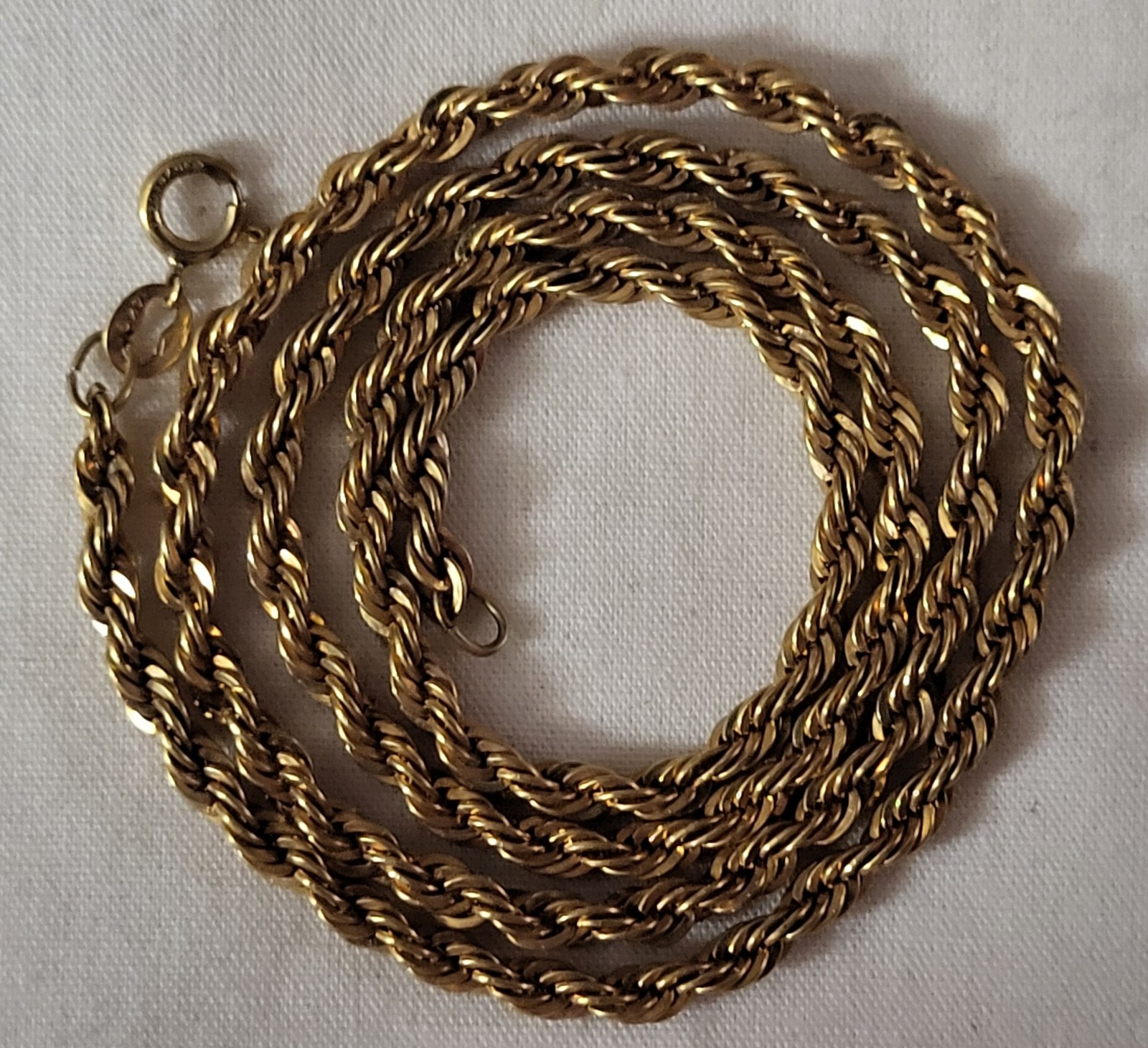 Brand New 14K Yellow Gold Filled 3.5mm 18” Twisted Link Rope Chain Necklace