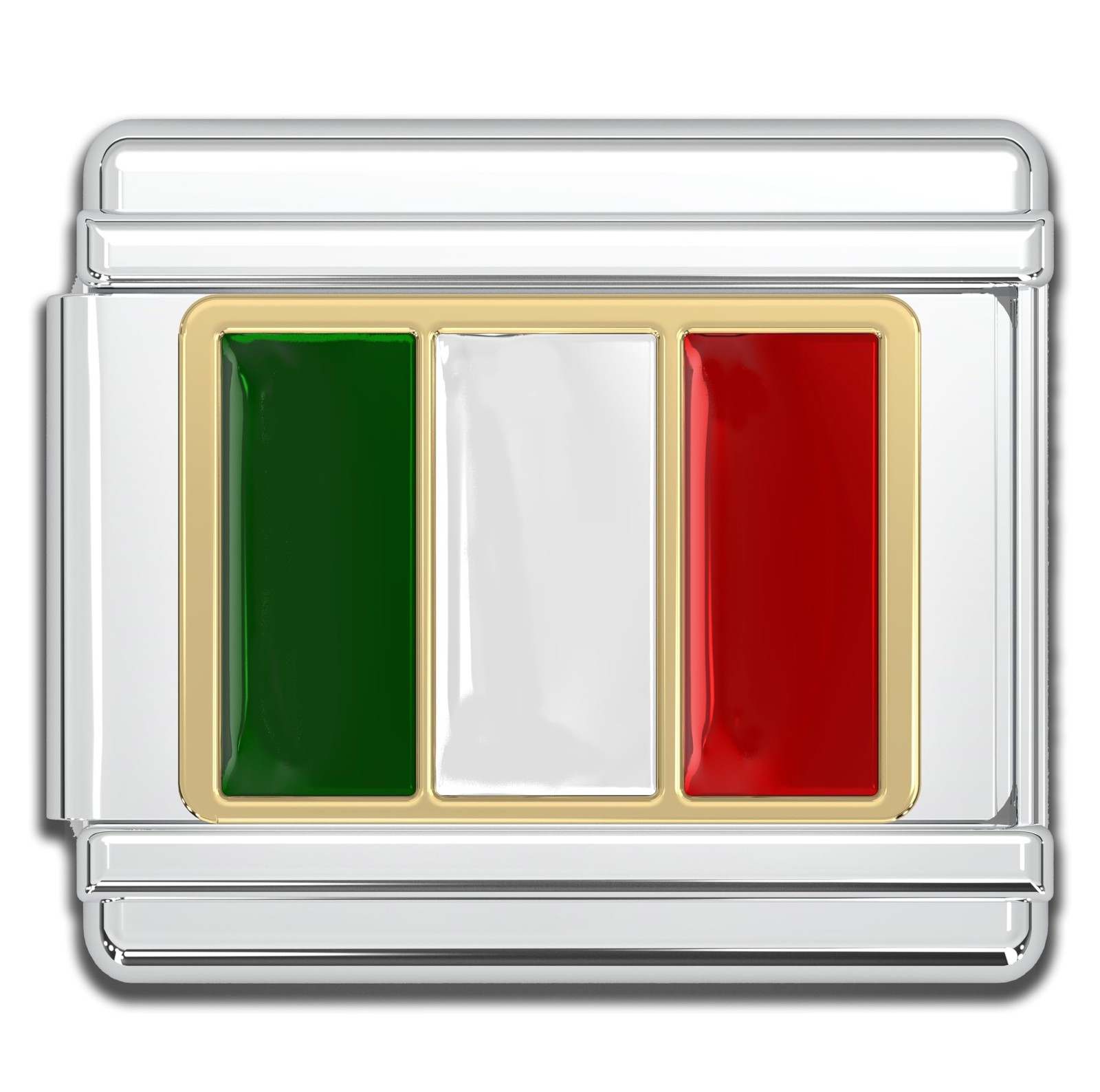 Fablinks Italian Bracelet Charms, 9mm Stainless Steel Flag Charm Link Jewelry…