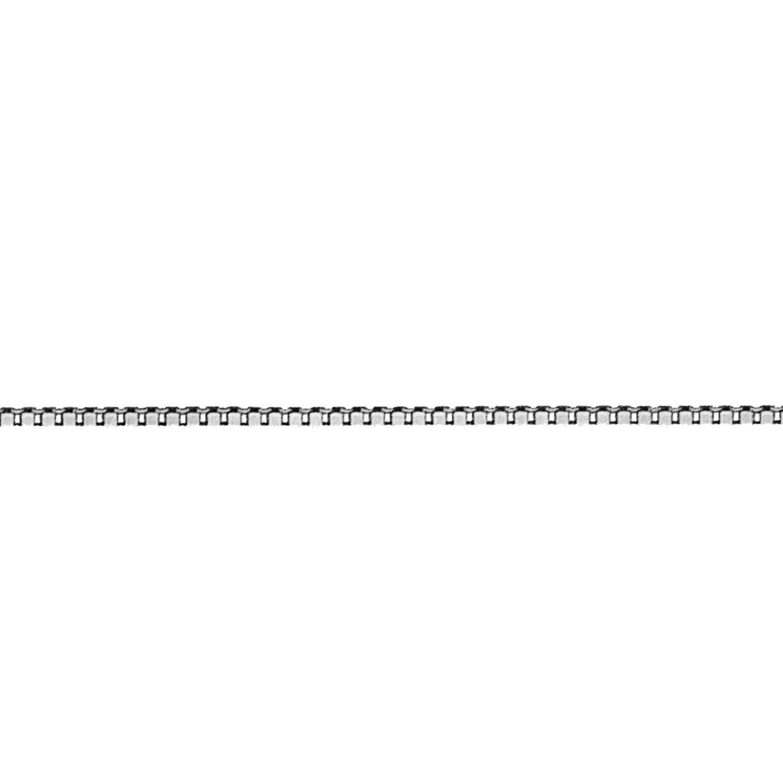 14K Solid White Gold 0.45 mm Box Chain with Lobster Clasp 16″ 18″ 20″