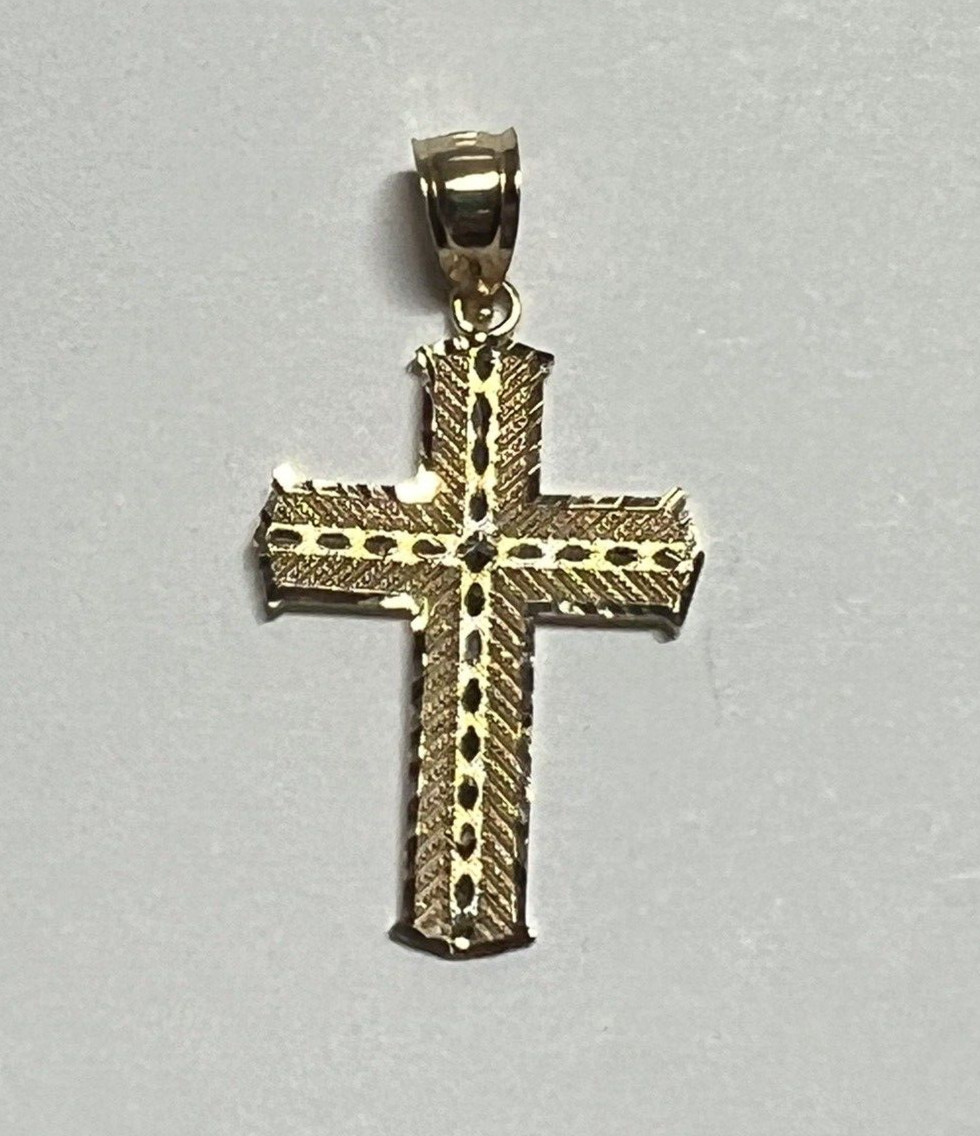 New Gold 14k Cross Pendant Charm Yellow Gold (1.6 gr )