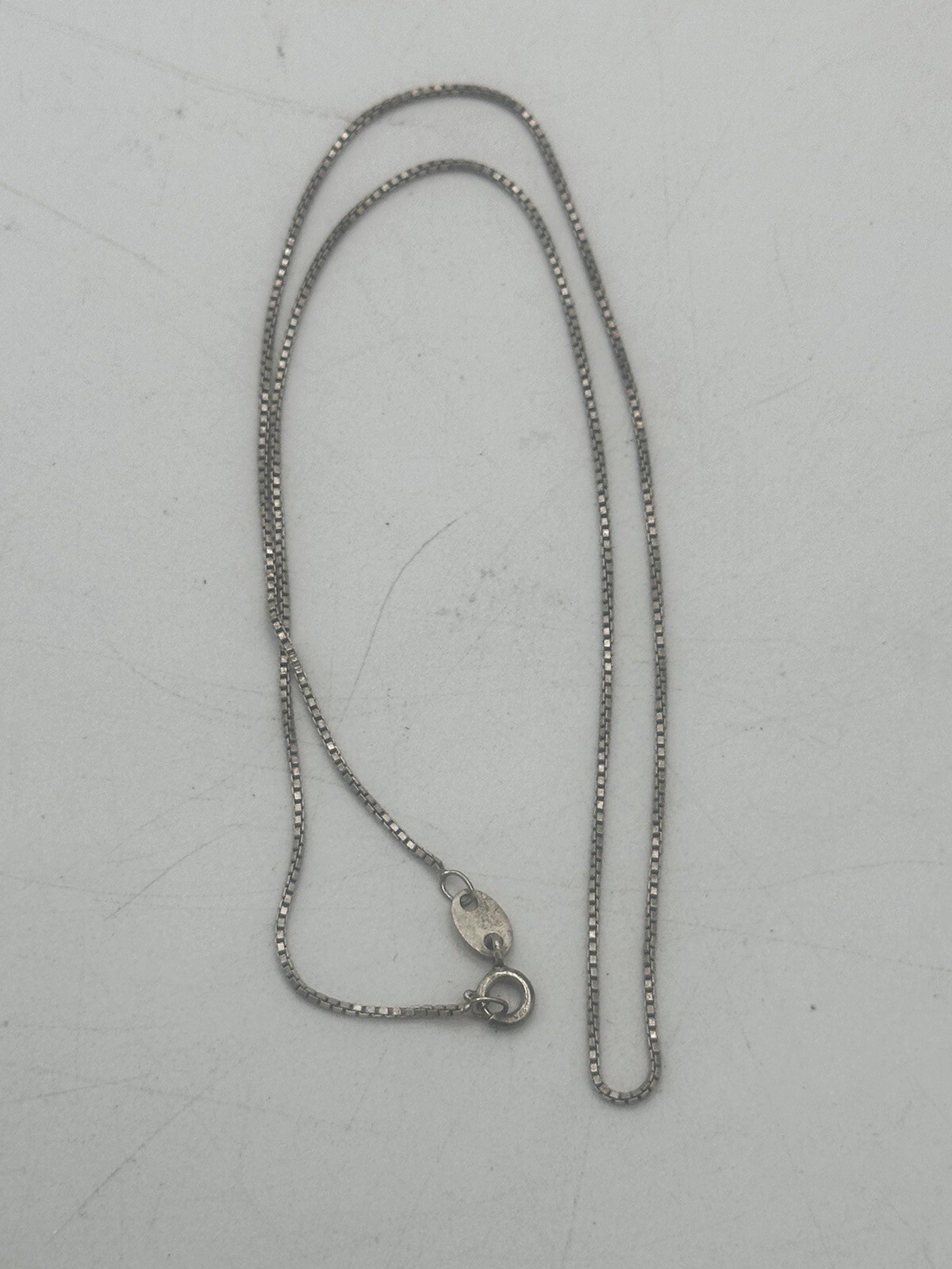 Italian Solid Sterling Silver Box Link Chain Necklace 925 Silver Chain UNISEX