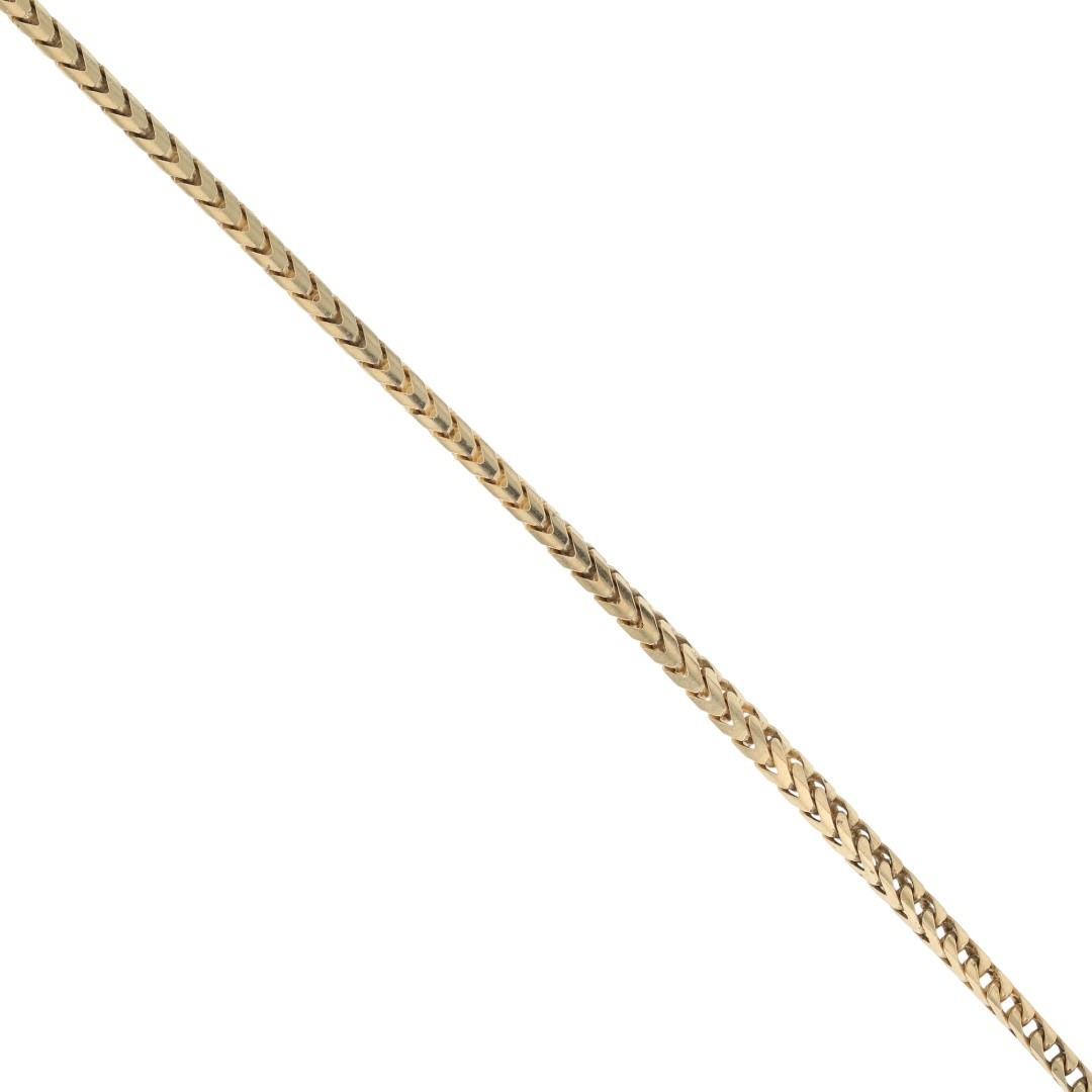 2.2mm Franco Link Chain 22″ Necklace 14k Yellow Gold 17.92 Grams