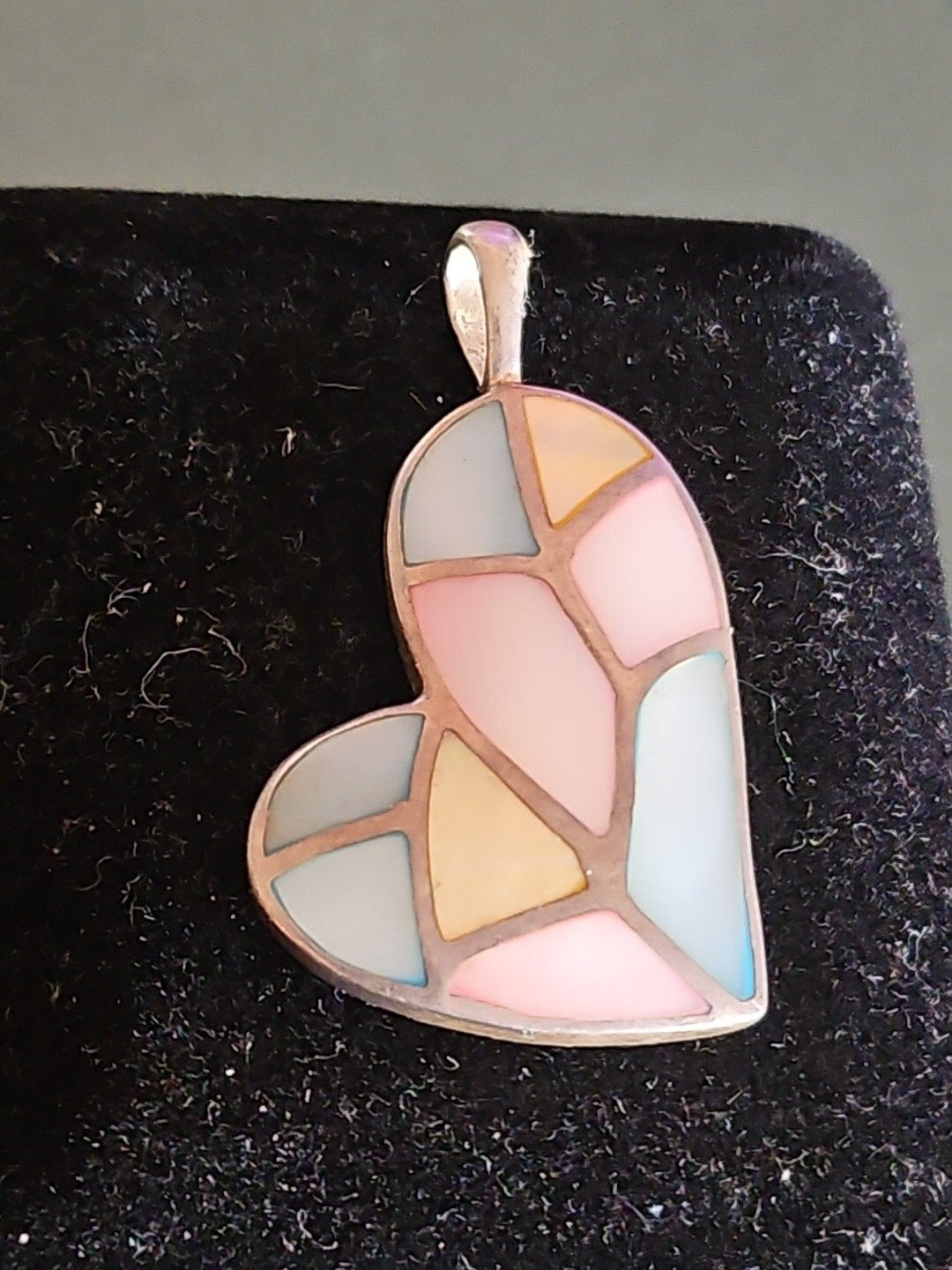 Designer Sterling Silver 925 PENDANT PINK, Blue, Gold MOP 1.6″ NWOT