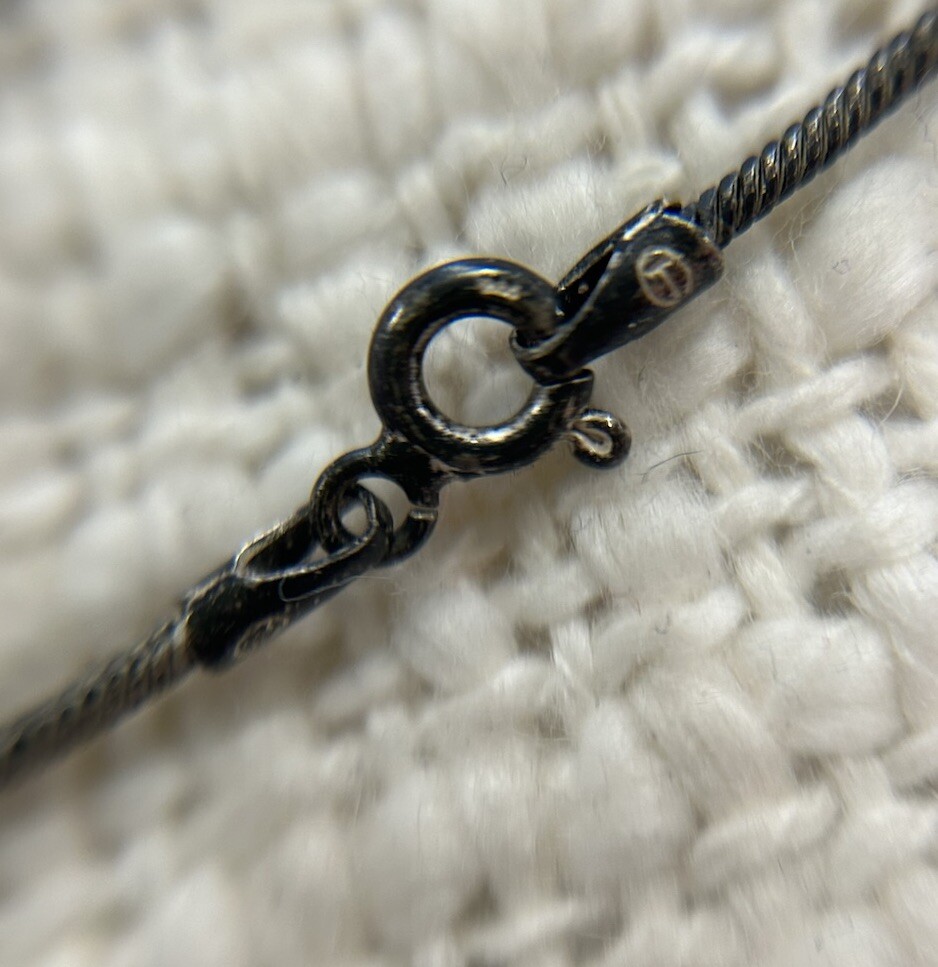 925 Sterling Silver 24in Snake Chain Beaded Necklace With Spring Ring Clasp