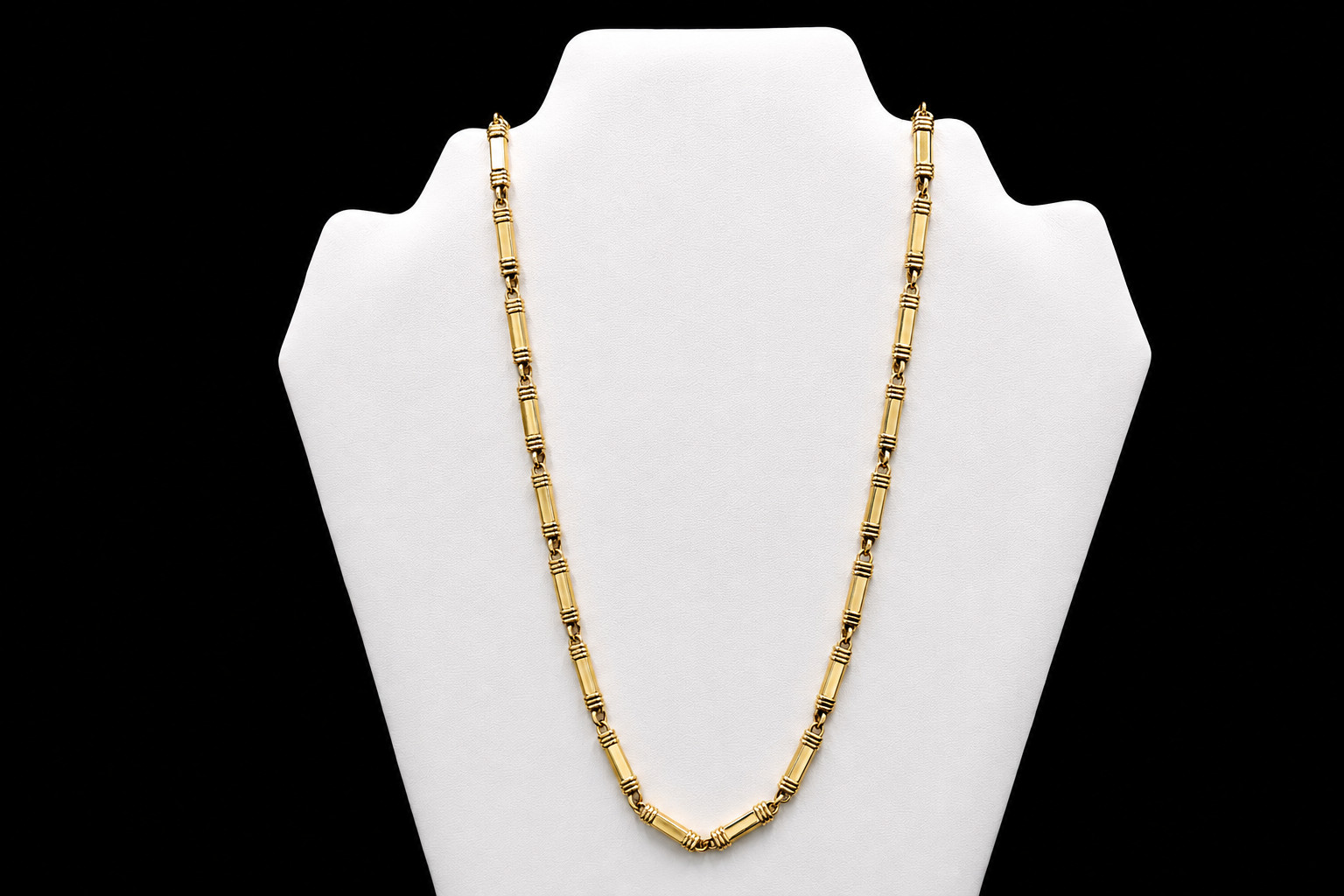18kt Bar Link Chain Necklace