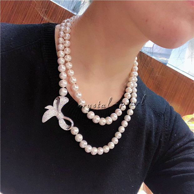 36 inch AAA 7-8MM SOUTH SEA WHITE PEARL NECKLACE beauthful clasp