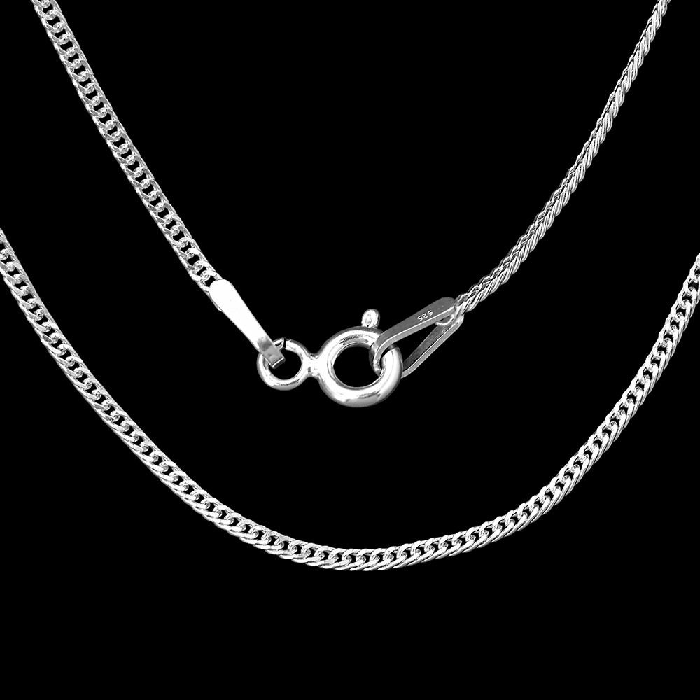 18″ 925 Sterling Silver Franco Chain Durable, Polished Everyday Necklace DGC1038