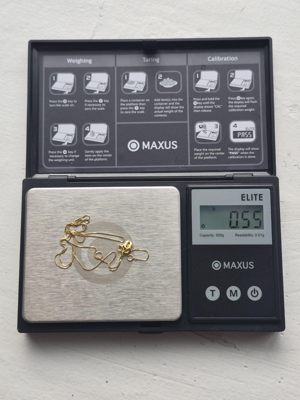 18in 10k Solid Gold Box Chain Dainty .5mm