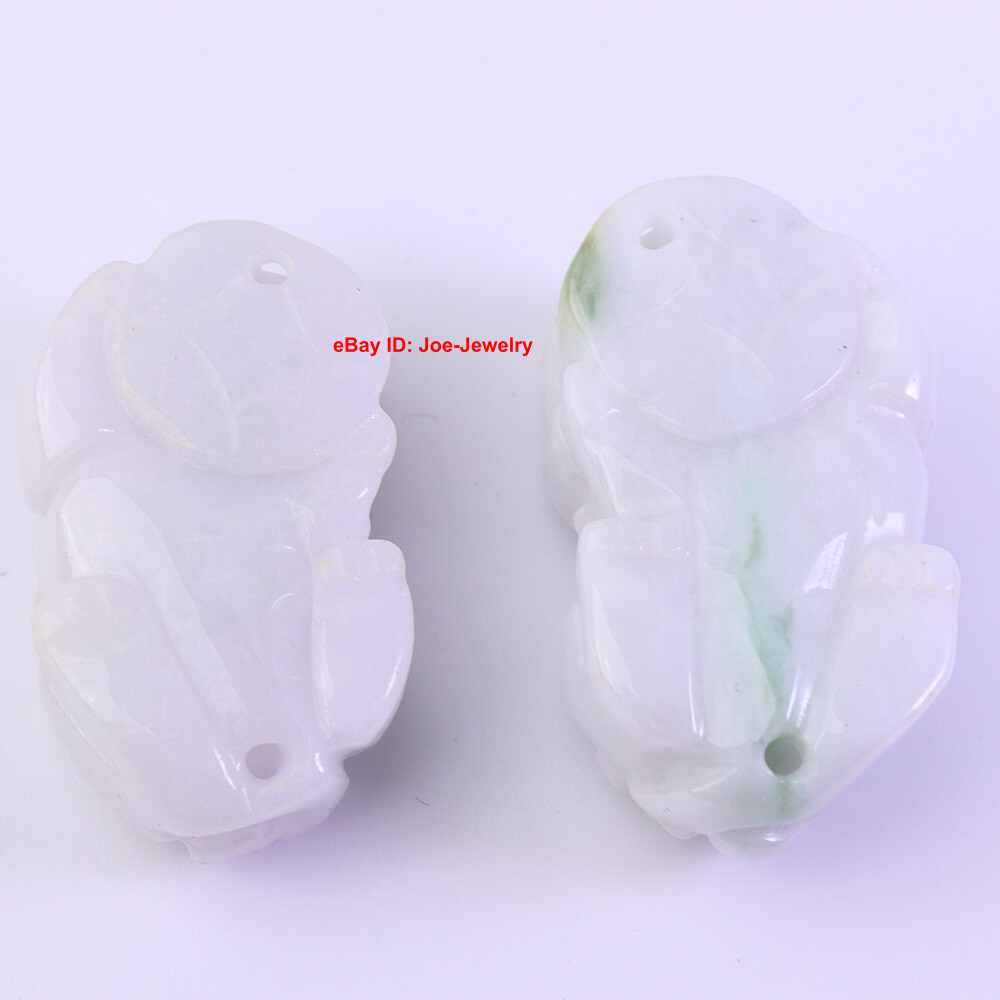 Natural Grade A Jadeite Pendant A Couple Of Rich Pixiu (Male and Female) #04