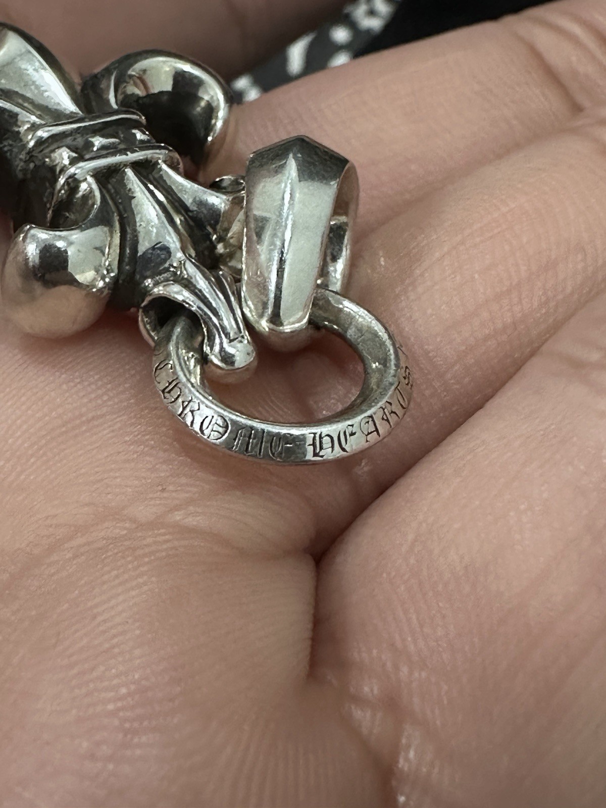 Chrome Hearts 925 Sterling Silver Fleur-de-Lis Pendant With Bale *BRAND NEW*