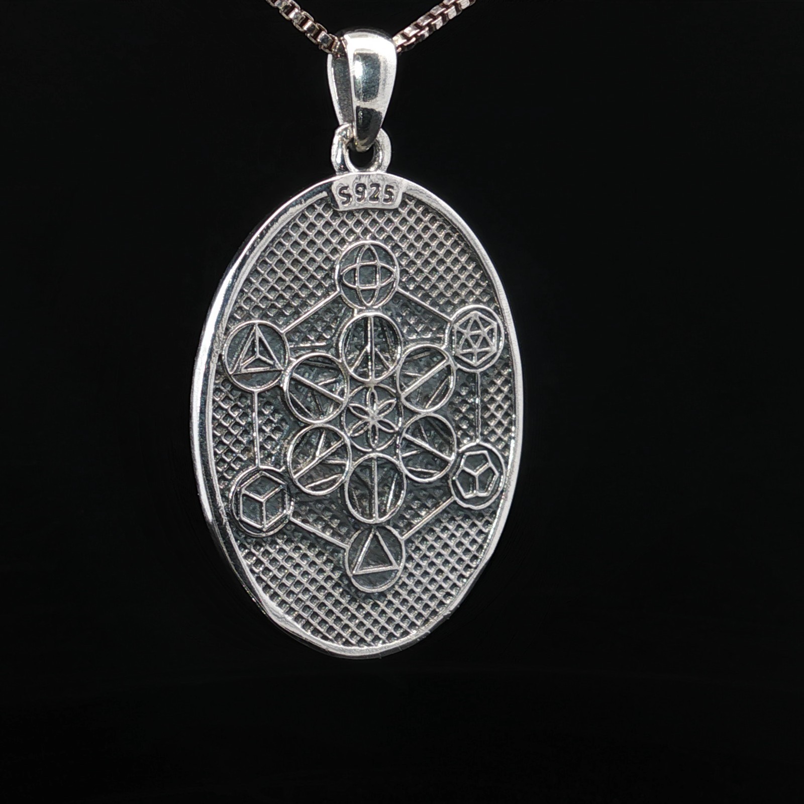 Sterling Silver Archangel Metatron Pendant Necklace