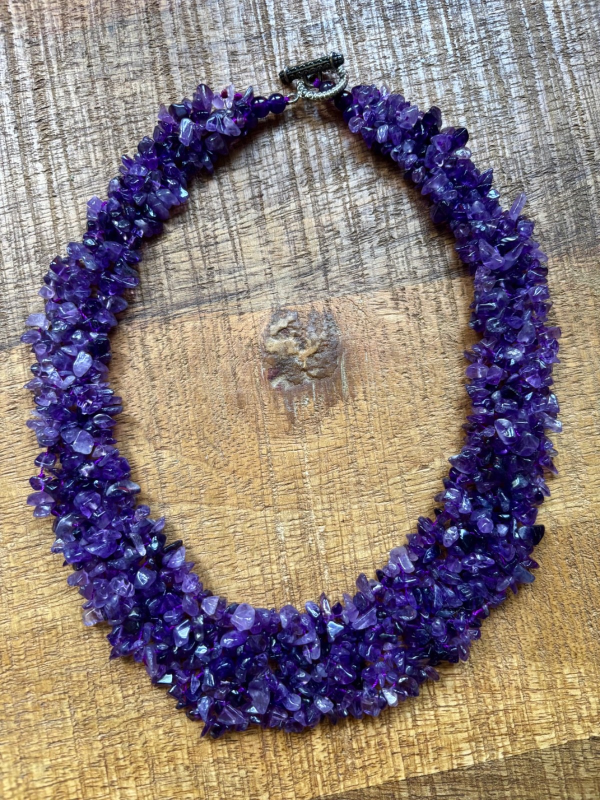 Thick Amethyst Necklace in excellent condition + purchased in England.