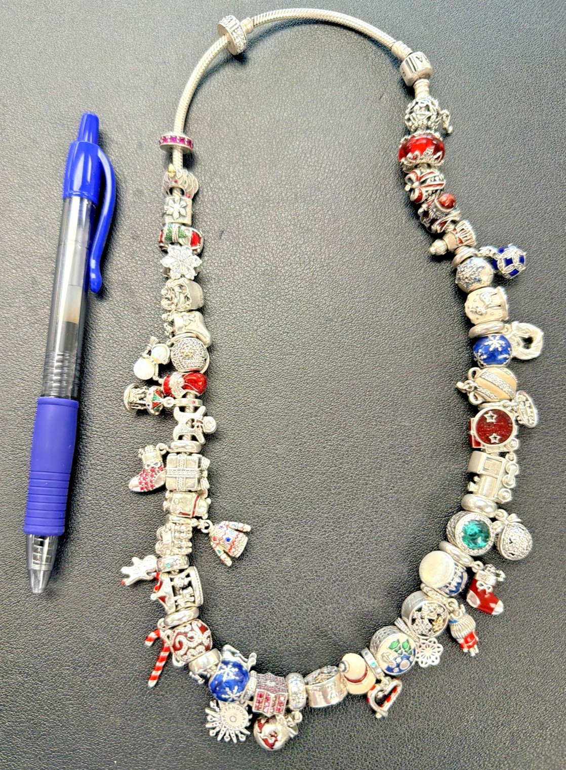 PANDORA ALE 925 Sterling Silver With 52! ALE Charms Necklace! OVER 200 Grams!!