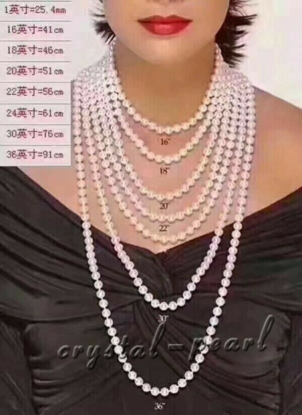 Double strands natural AAA white pearl necklace 17″ 19“ 14K GOLD CLASP