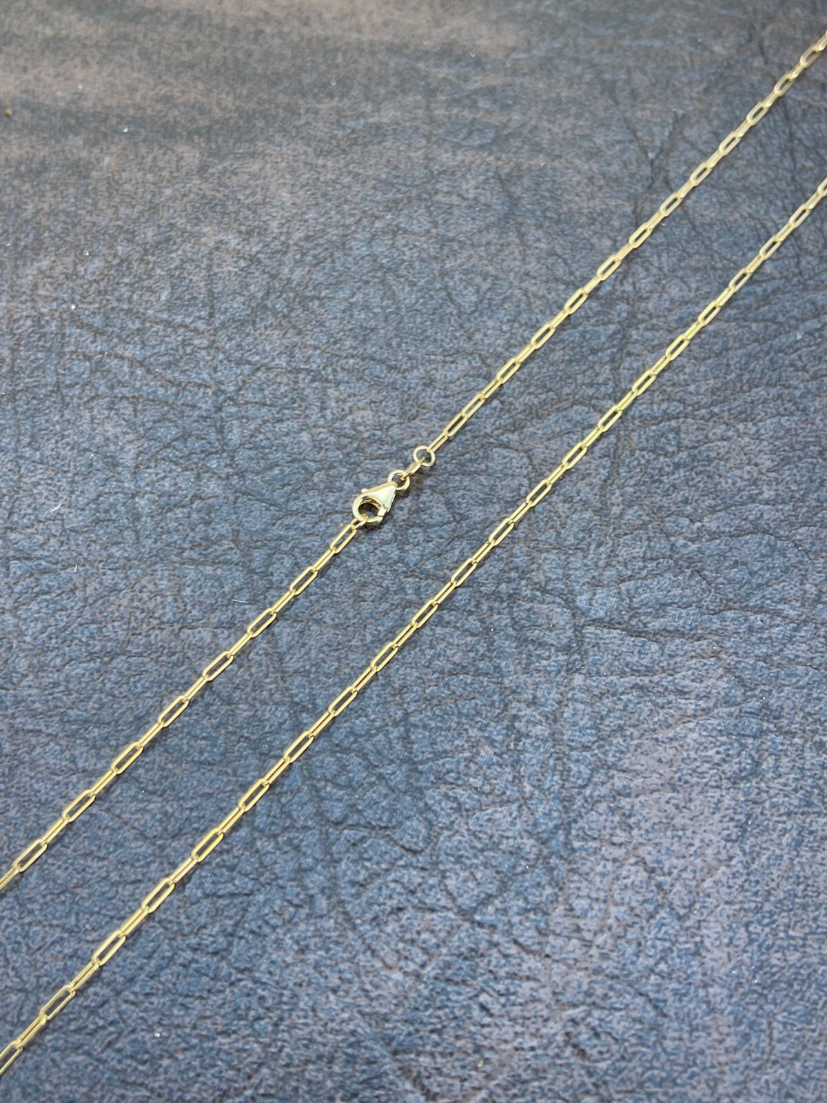 Solid 14k Yellow Gold Paperclip Rolo Chain 1.5mm Necklace 16″-24″ Paper Clip