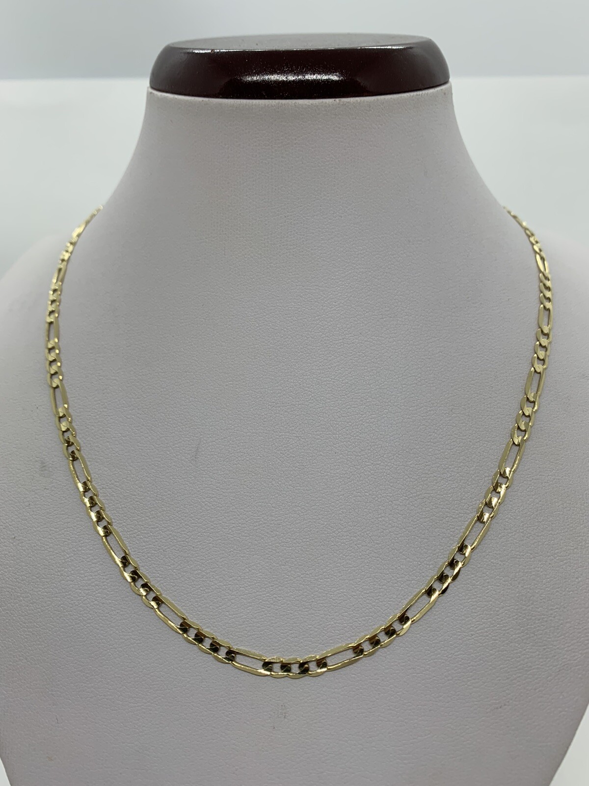 14K Solid Gold Figaro Link Chain Necklace Men”s Women’s 4mm 18″-26″