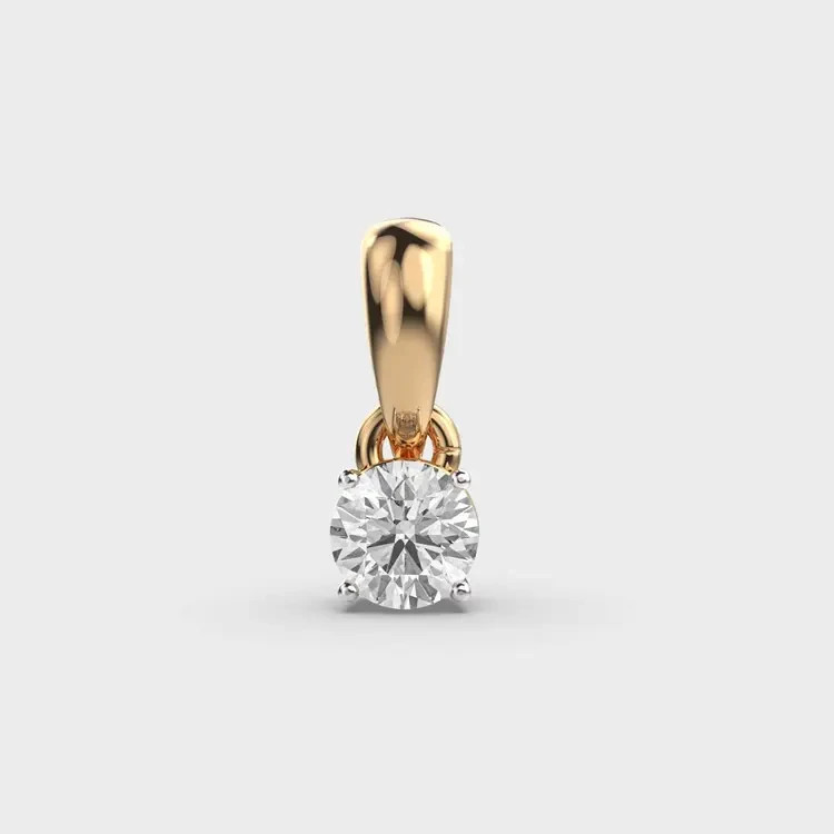 2.00 Ct Radiant Droplet Solitaire Pendant without Chain 14k gold plated