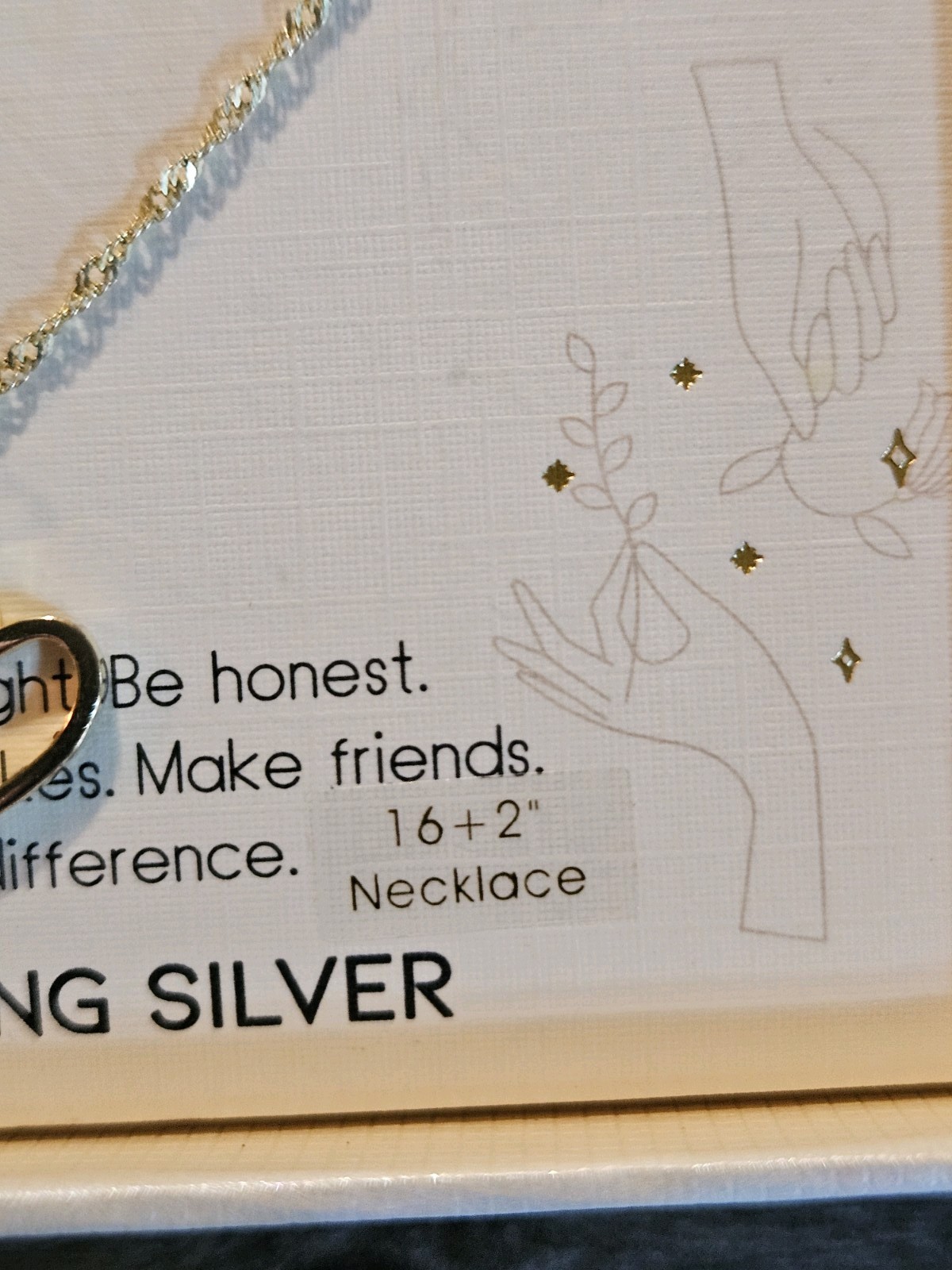 Olivia And Jackson Gold Over Sterling Silver Heart Charm Be You Necklace 16”+2”