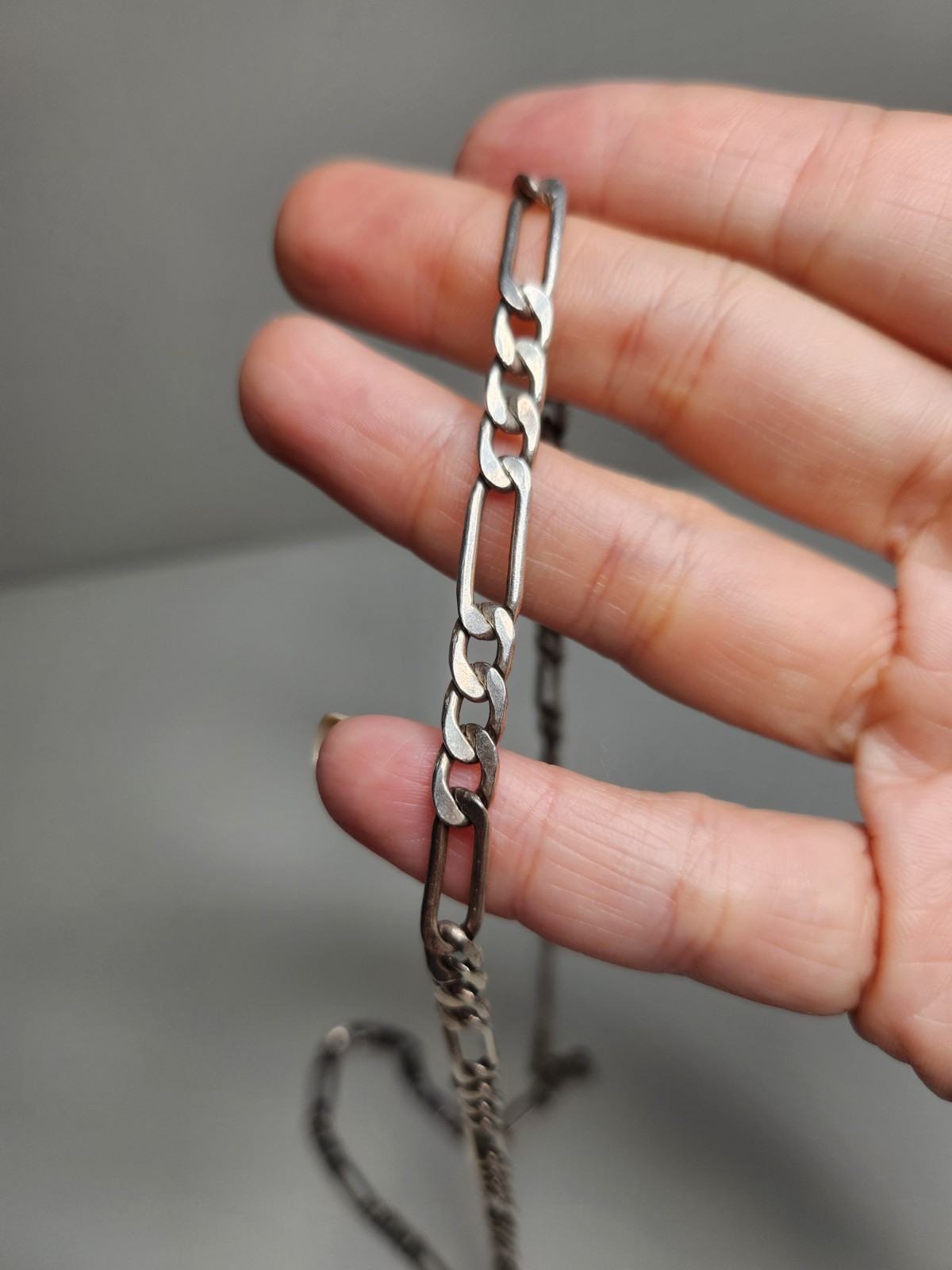Sterling Silver 925 24” Figaro Chain Necklace 1 Oz