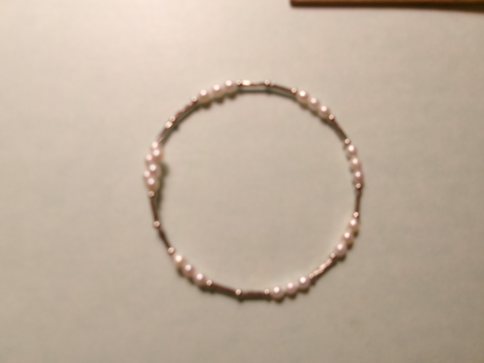 PEARL BRACELET FITS ALL ADU GOLD WIRE WRAP AROUND WRIST TINY PEARLS CUTE