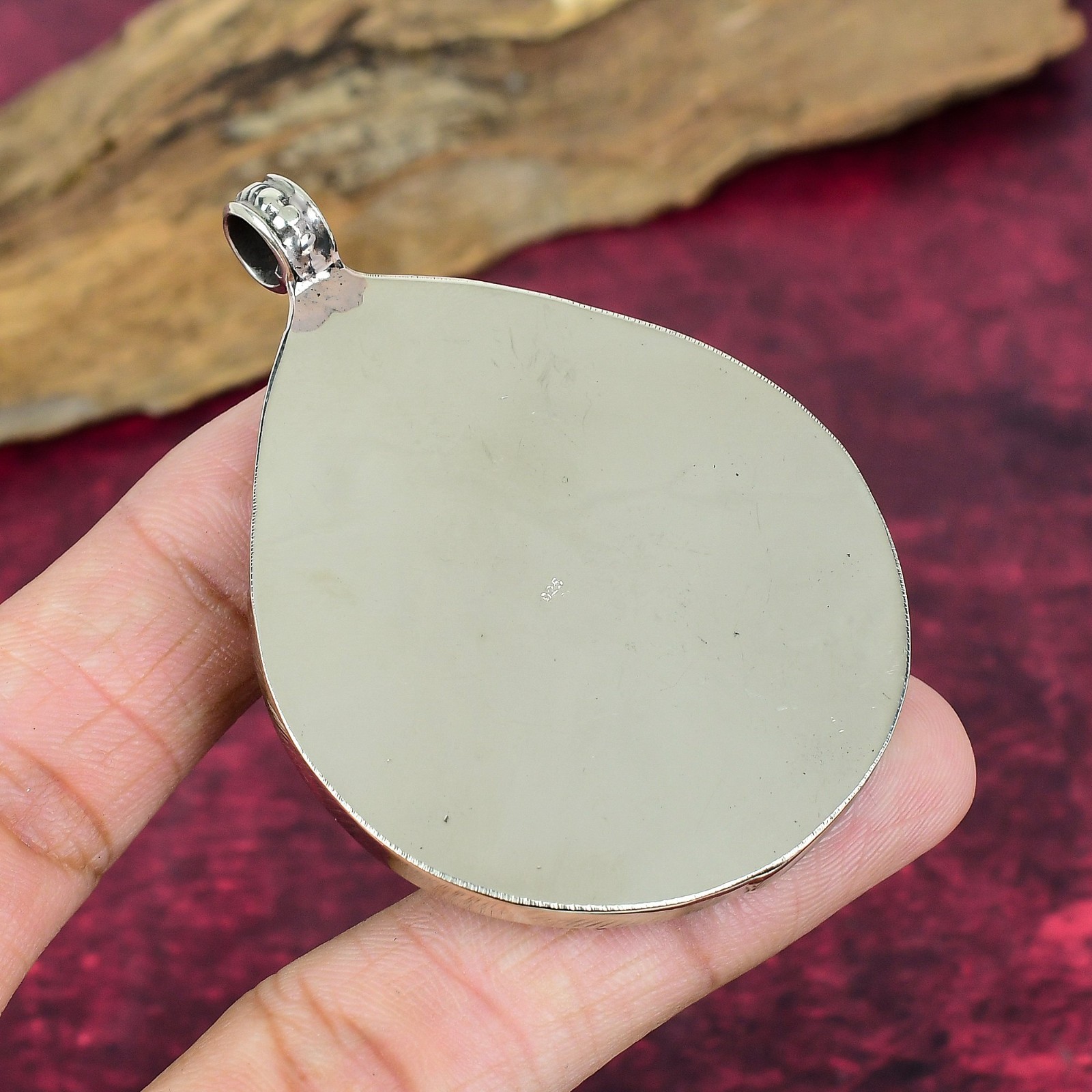 Turquoise, Coral Gemstone Handmade Jewelry 925 Sterling Silver Nepali Pendant